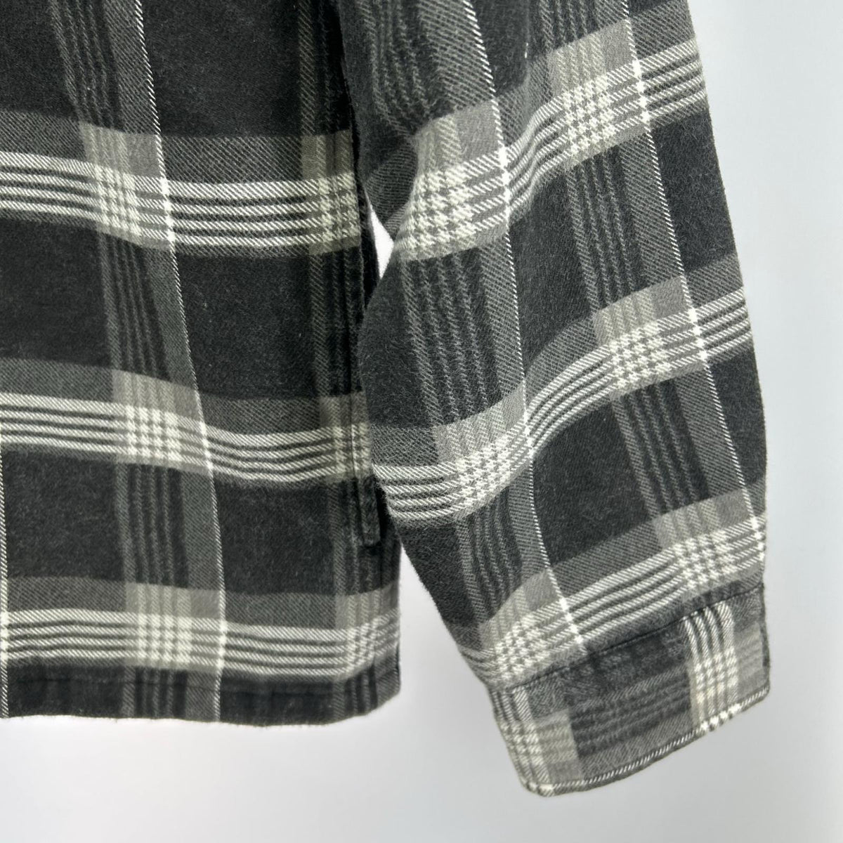ジャケット Faux Fur Collar Flannel Shirt S S ブラック