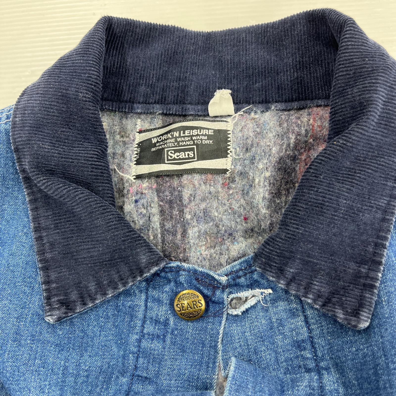 デニムジャケット 70s SEARS カバーオール (XL) LL