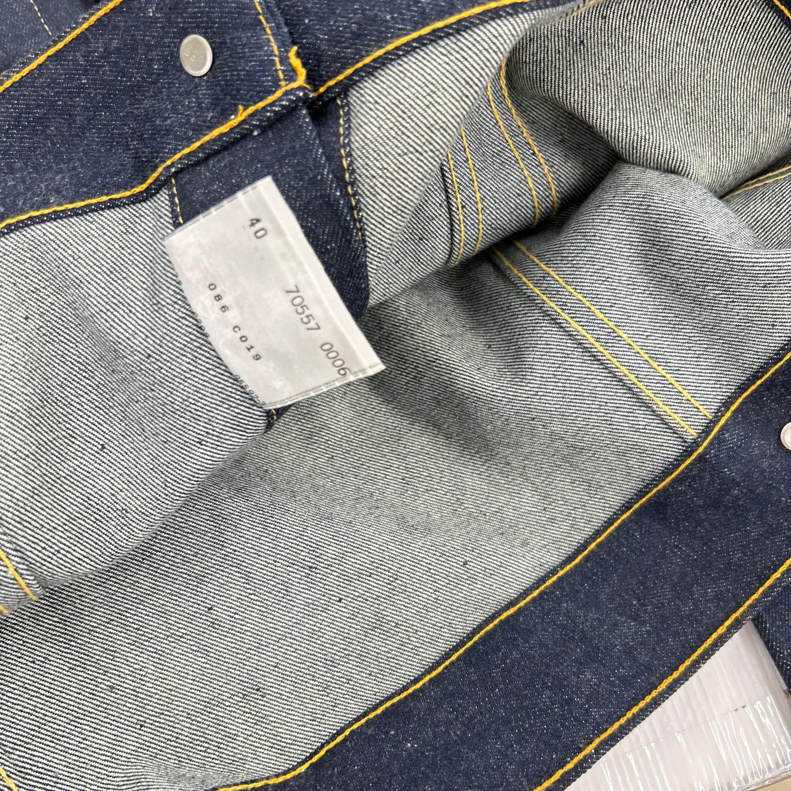デニムジャケット 90s バレンシア工場 USA製 557XX復刻 70557-0006 (40) デッドストック フラッシャー付き 40 ネイビー