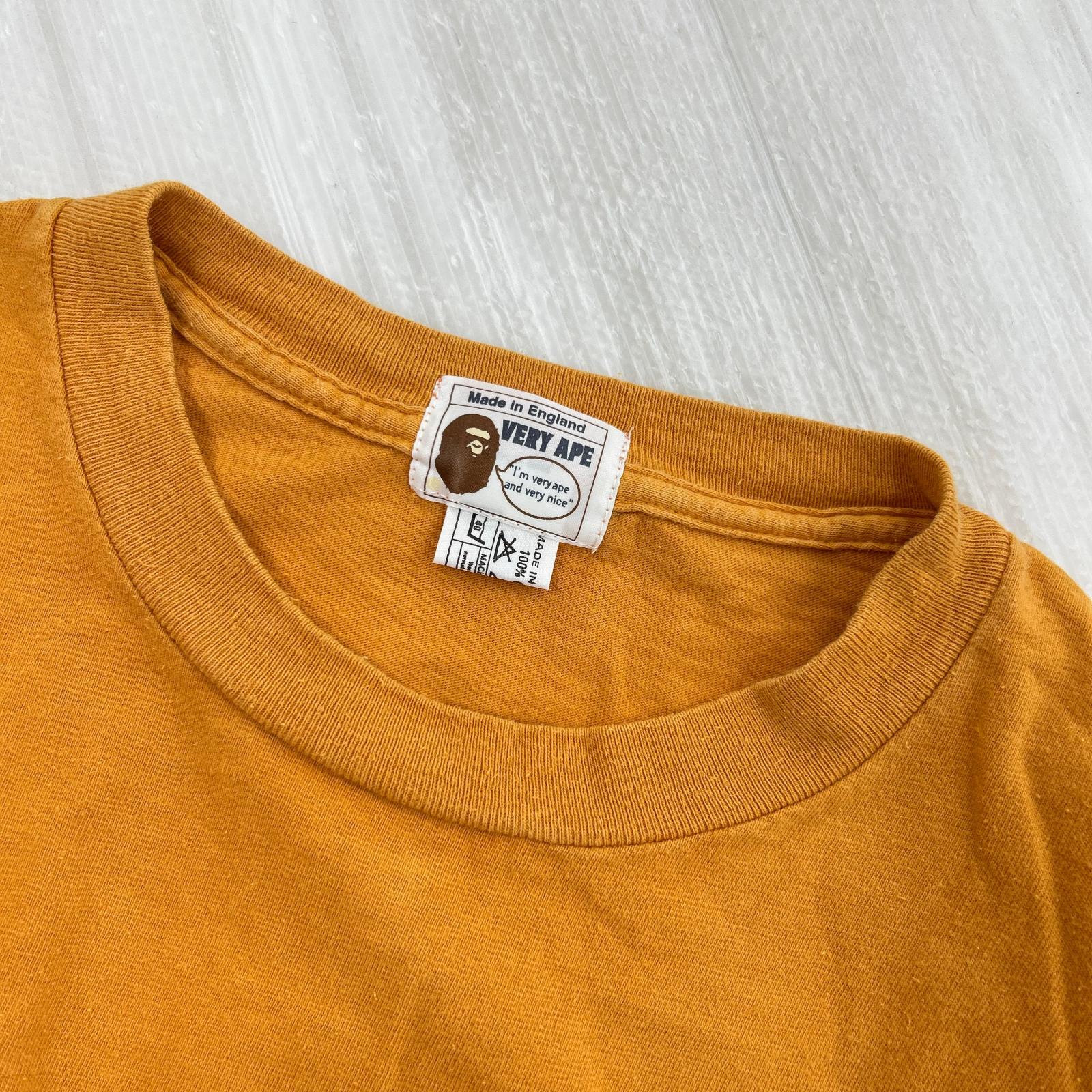半袖Ｔシャツ 90s 吹き出しタグ VERY APE UK カレッジロゴ Tシャツ オレンジ オレンジ