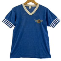 半袖Ｔシャツ REO Speed WAGON 80s USA製 Vネック Tee S ブルー