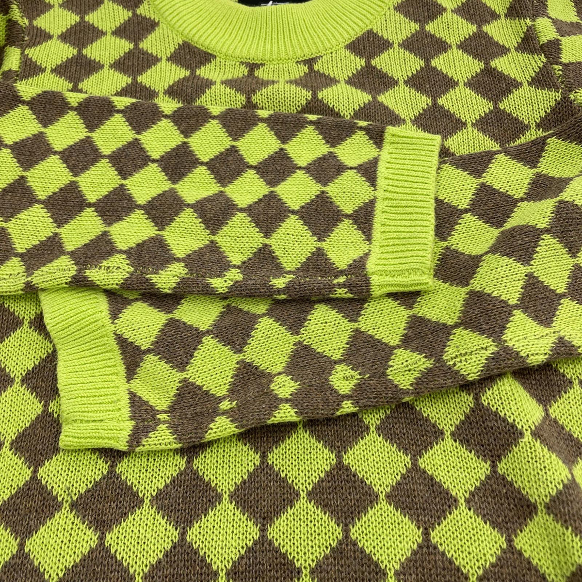ワンピース ダイヤ柄 M M
