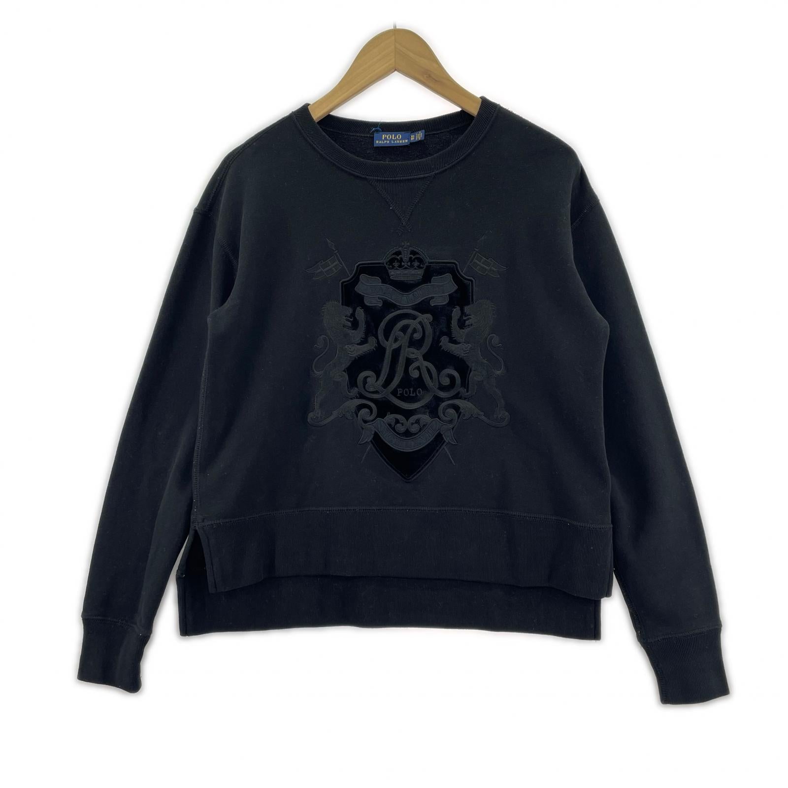 スウェット エンブレムワッペン 黒 (XS) ブラック