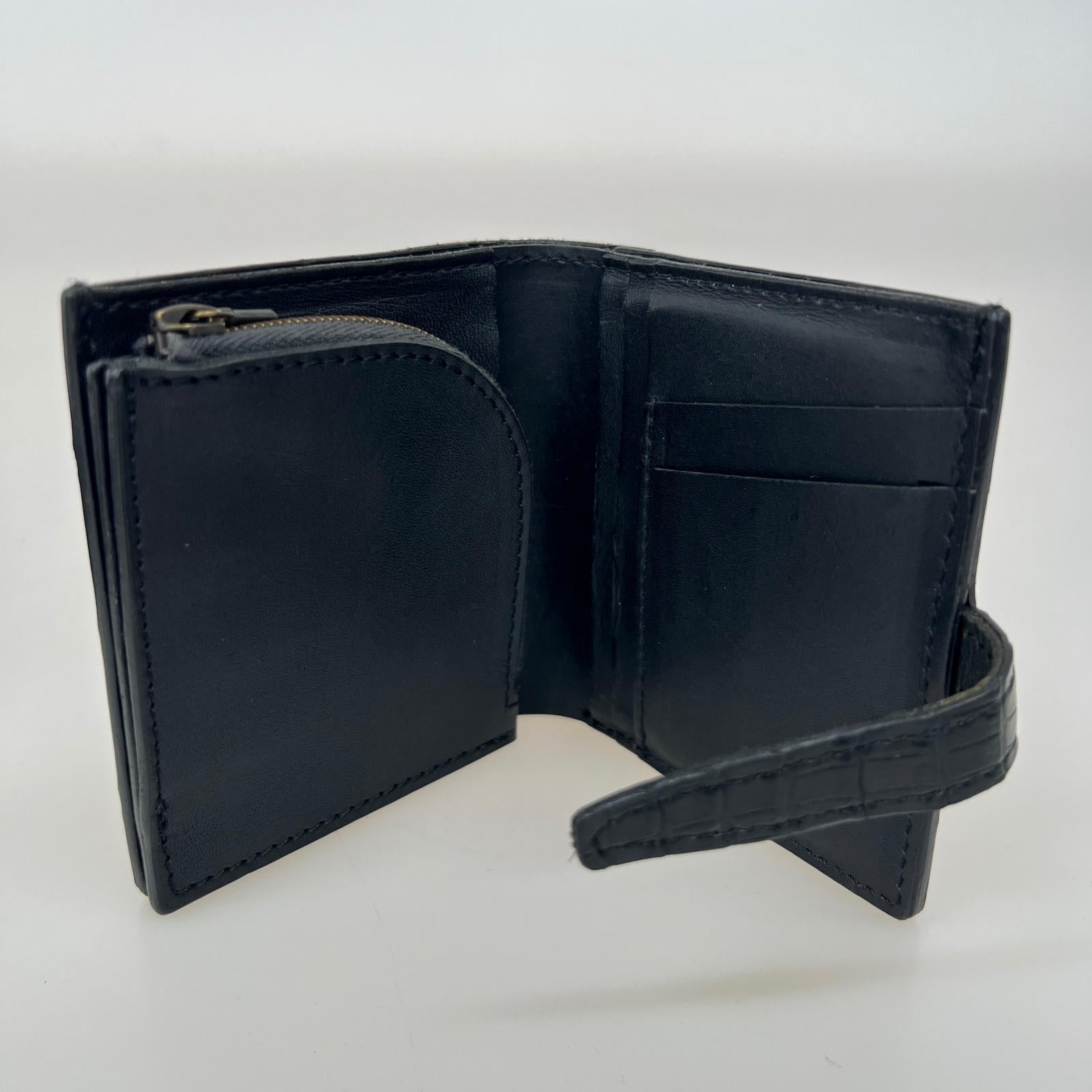 札入れ Crocodile Wallet ブラック
