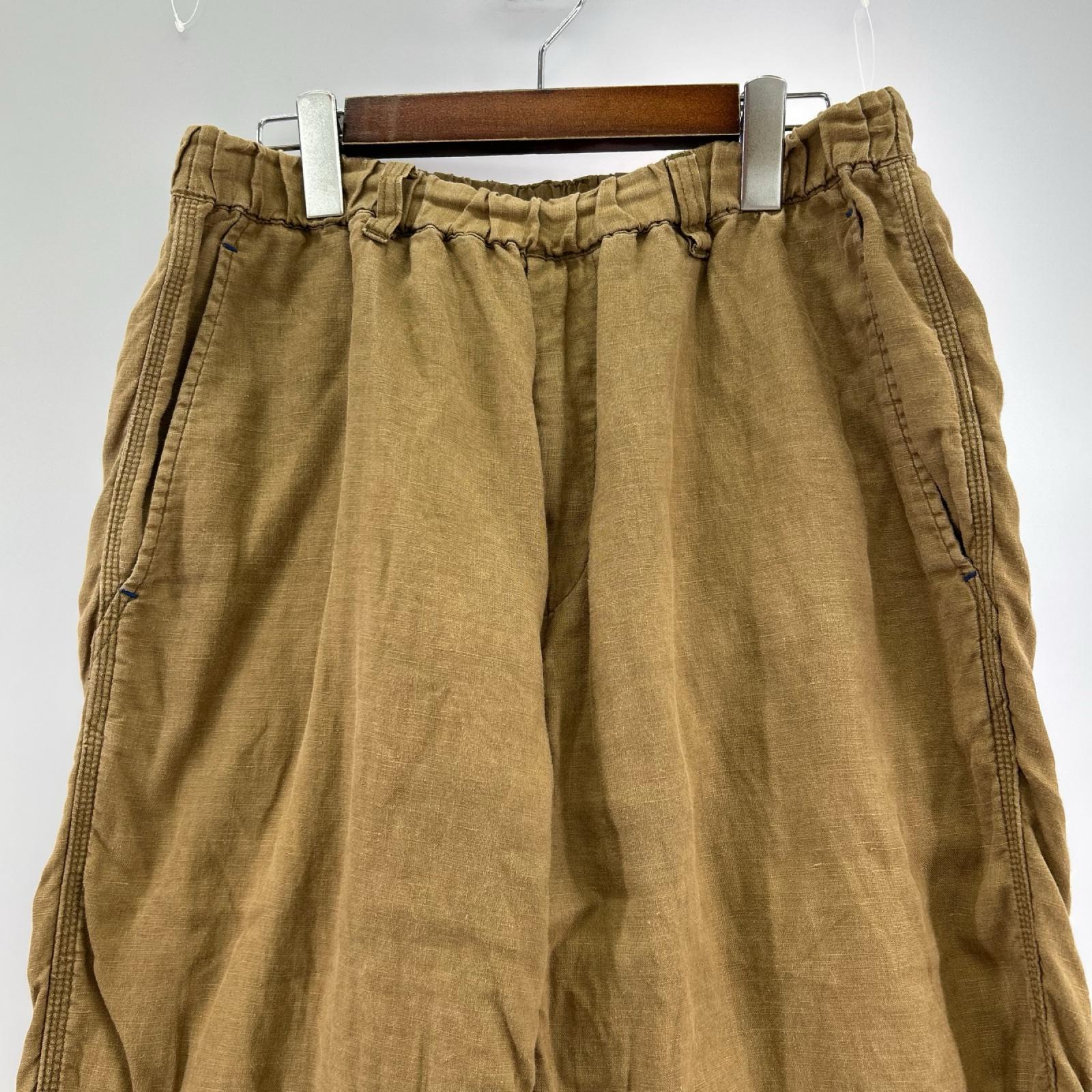 パンツ CAHLUMN/Linen Gym Pant/L/ﾌﾞﾗｳﾝ L ブラウン