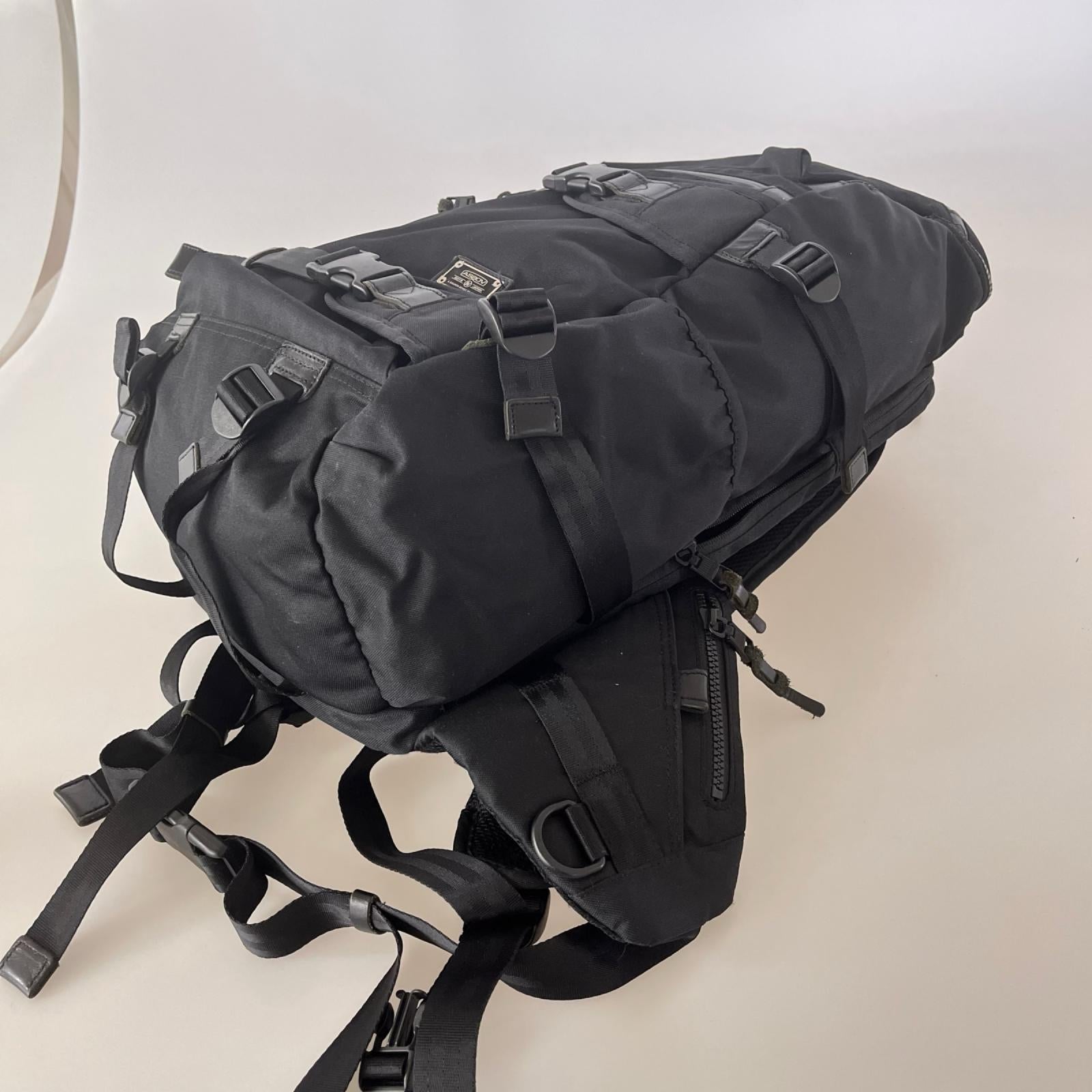 リュック・デイパック AS2OV CORDURA DOBBY 305D ROUND ZIP 黒 ブラック