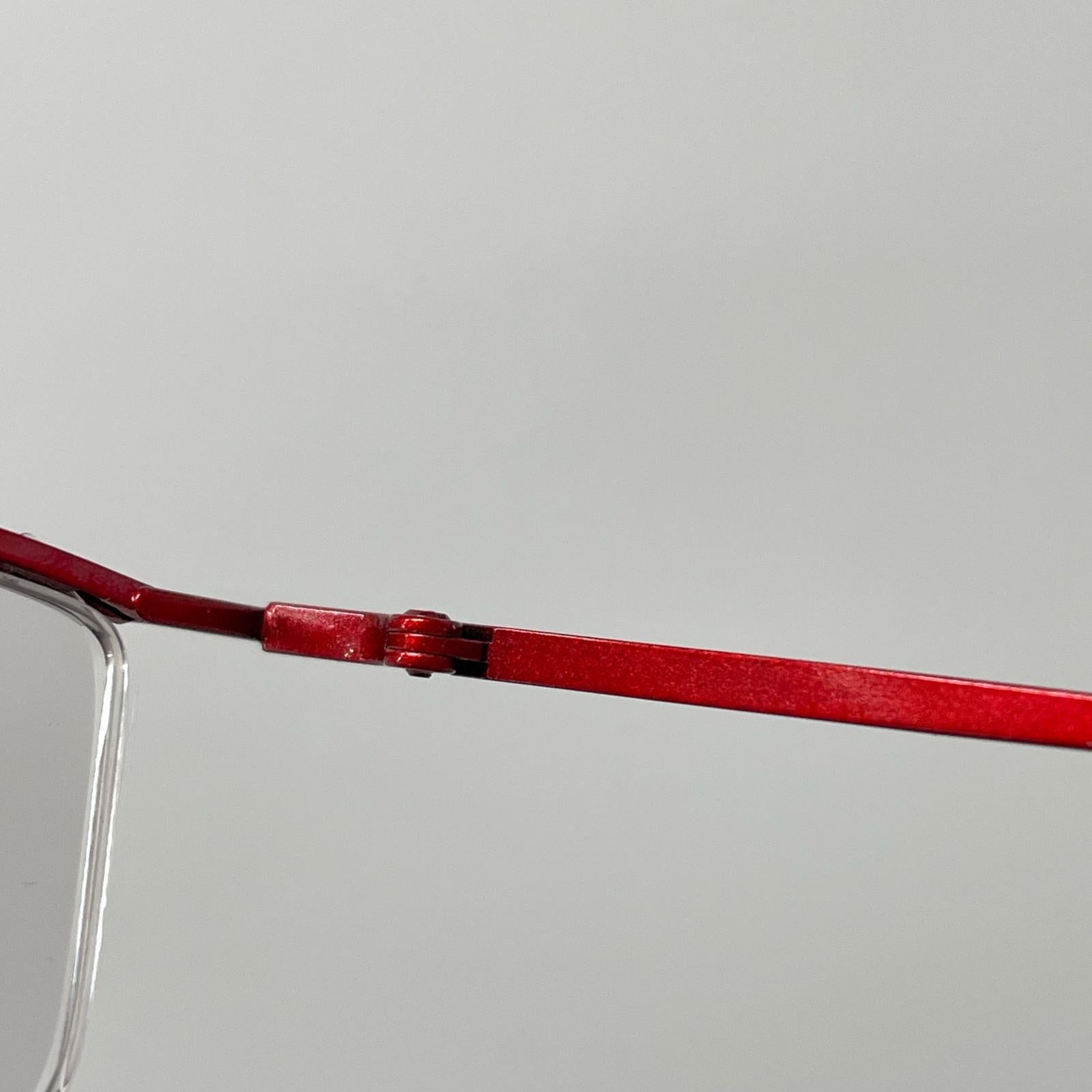 その他アクセサリー theo electra glyde メタルブロー 度入り眼鏡 レッド