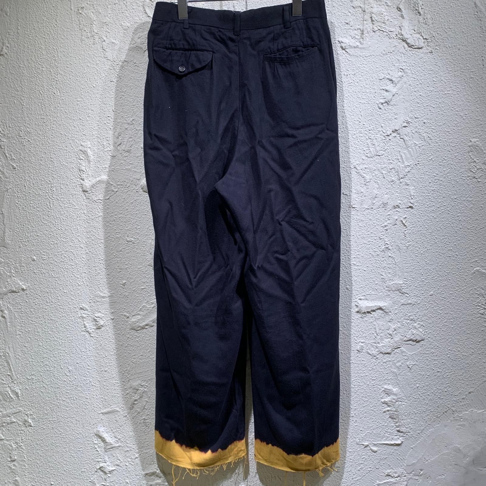 パンツ HOMME PLUS 93AW 脱色期 レーヨン2タックスラックス
