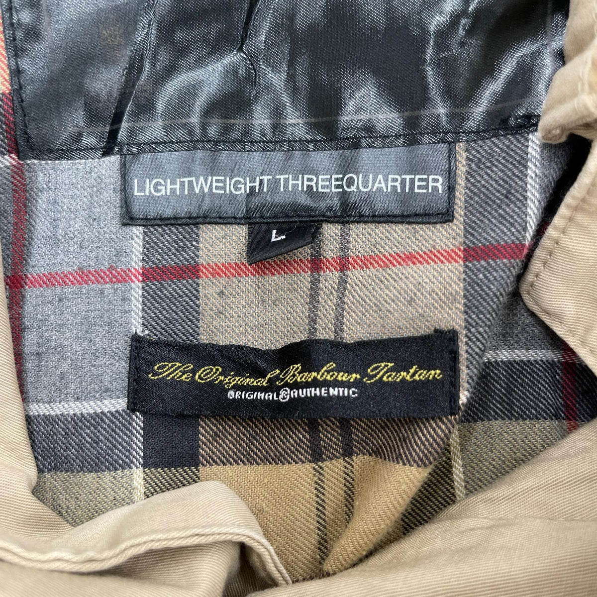 ジャケット Barbour L/W THREEQUARTER ステンカラーコート L ベージュ L ベージュ