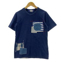 半袖Ｔシャツ AD2011 ﾊﾟｯﾁﾜｰｸ ﾎﾟｹTEE 紺 (S) S ネイビー