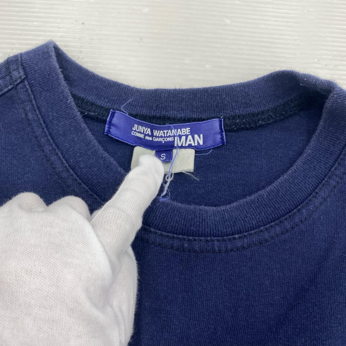 半袖Ｔシャツ AD2011 ﾊﾟｯﾁﾜｰｸ ﾎﾟｹTEE 紺 (S) S ネイビー