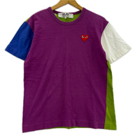 半袖Ｔシャツ ﾏﾙﾁｶﾗｰ切替 ﾊｰﾄ刺繍 TEE (M) AF-T004 M マルチカラー