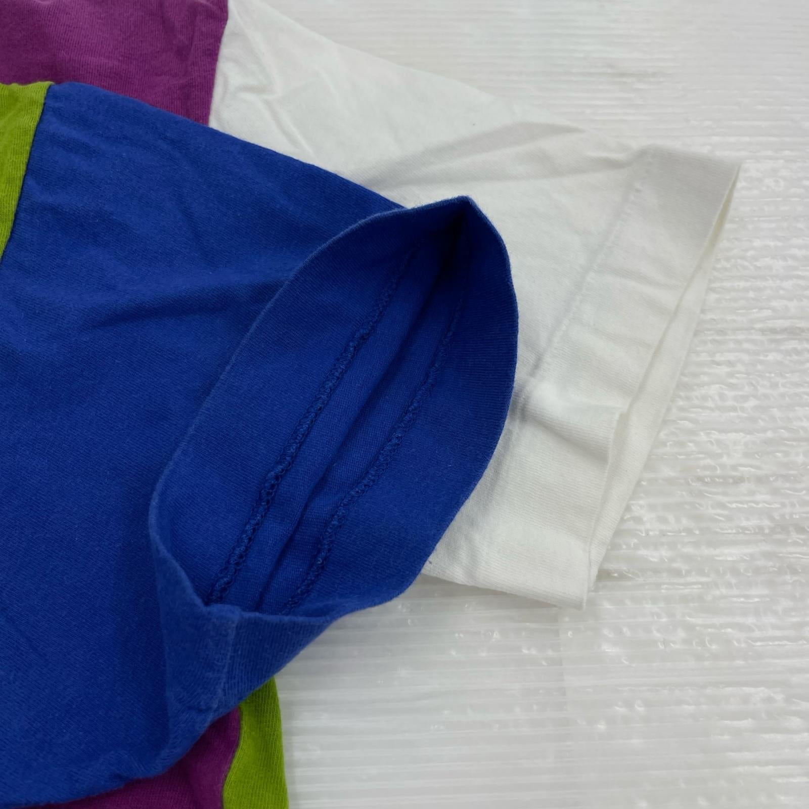 半袖Ｔシャツ ﾏﾙﾁｶﾗｰ切替 ﾊｰﾄ刺繍 TEE (M) AF-T004 M マルチカラー