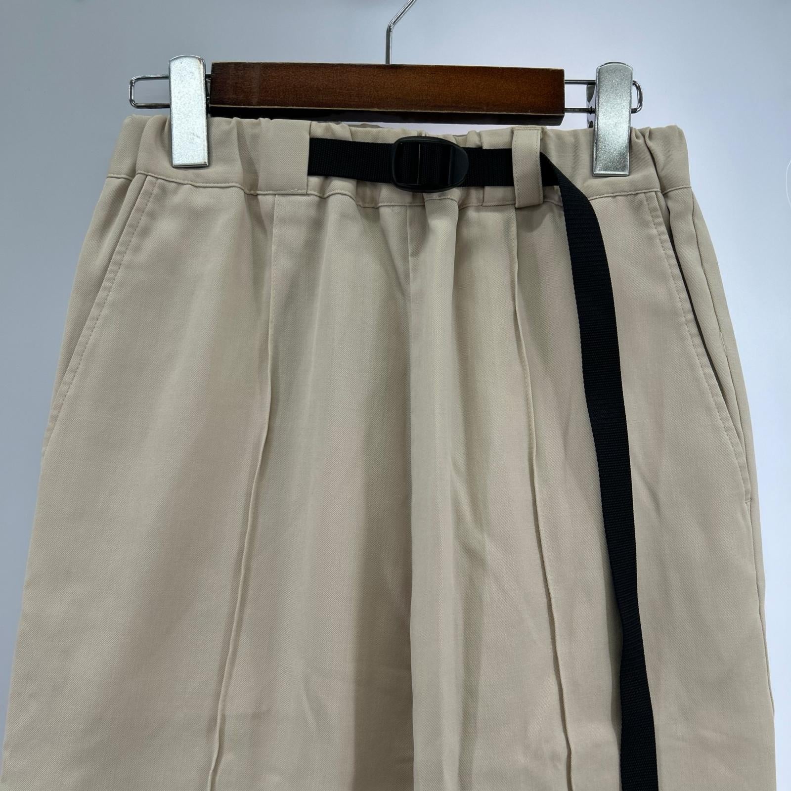 パンツ TAPE BELT SLIM TAPERED PANTS 1 ベージュ