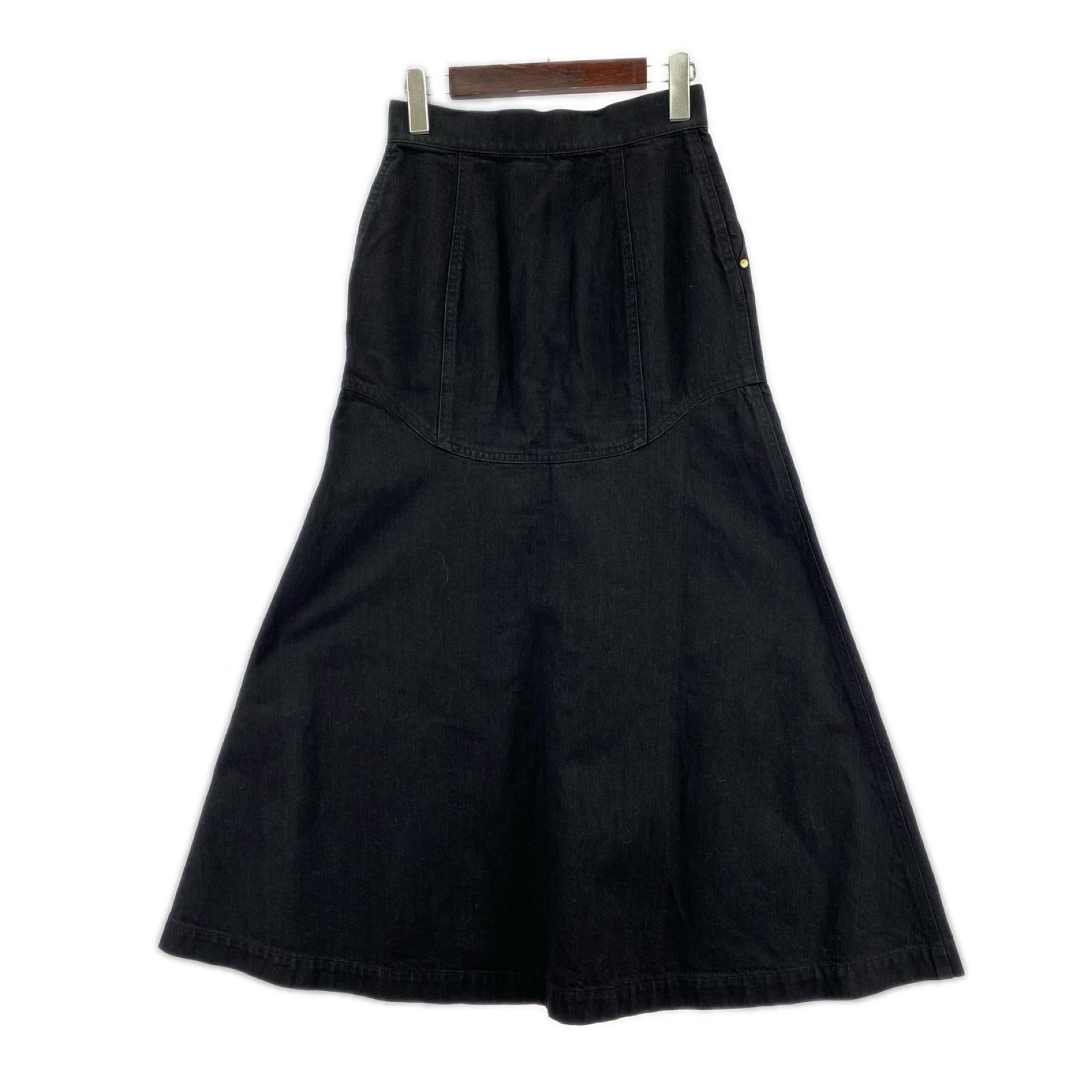 ロングスカート 22AW Trapeze Denim Skirt (1) 1 ブラック