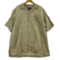 半袖シャツ CALDWELL 裾ポニー 開襟シャツ L L ベージュ