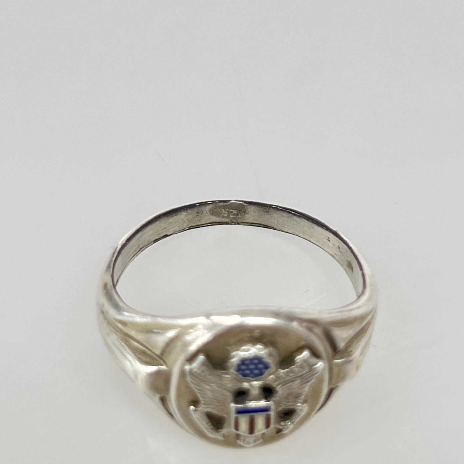 リング・指輪 E Pluribus Unum US.ARMY? STERLING #23 シルバー