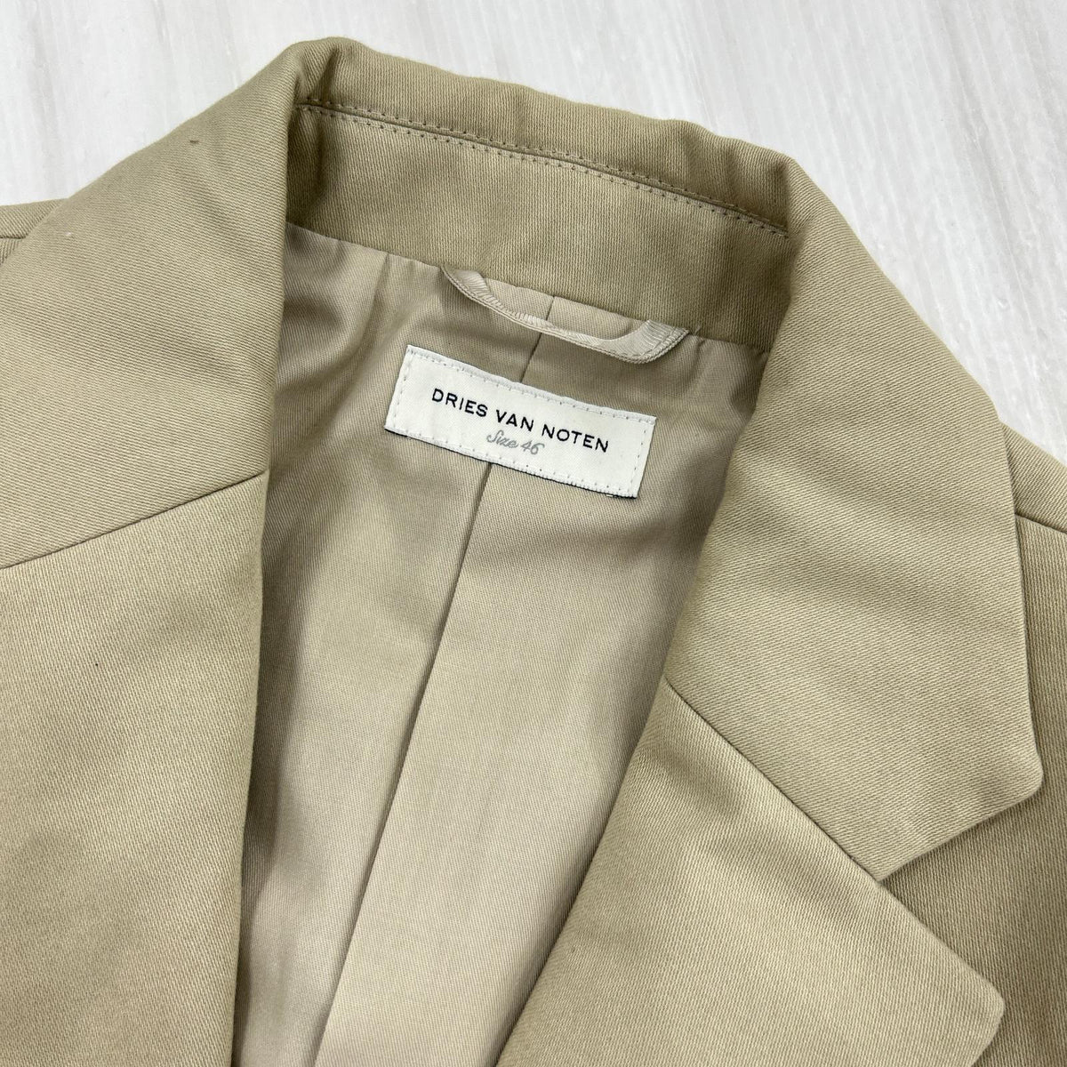テーラードジャケット DRIES VAN NOTEN テーラードジャケット 46 ベージュ 46 ベージュ ベージュ