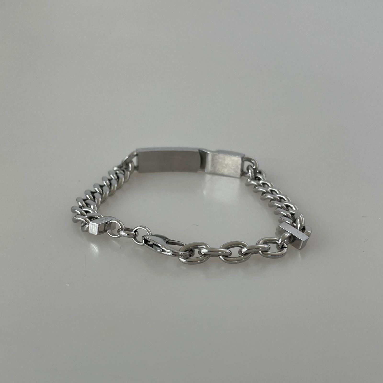 ブレスレット STEEL刻印 IDブレスレット シルバー