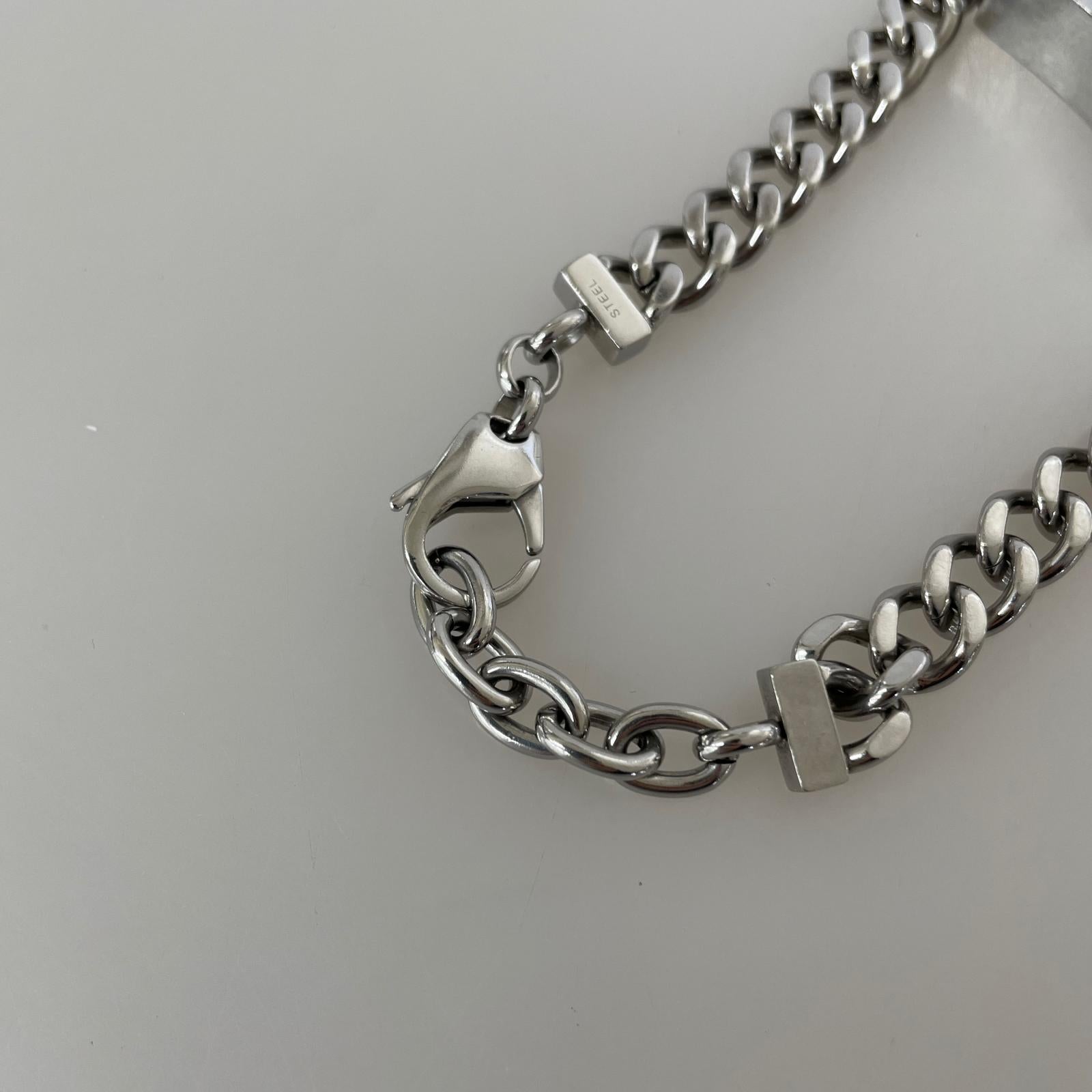 ブレスレット STEEL刻印 IDブレスレット シルバー
