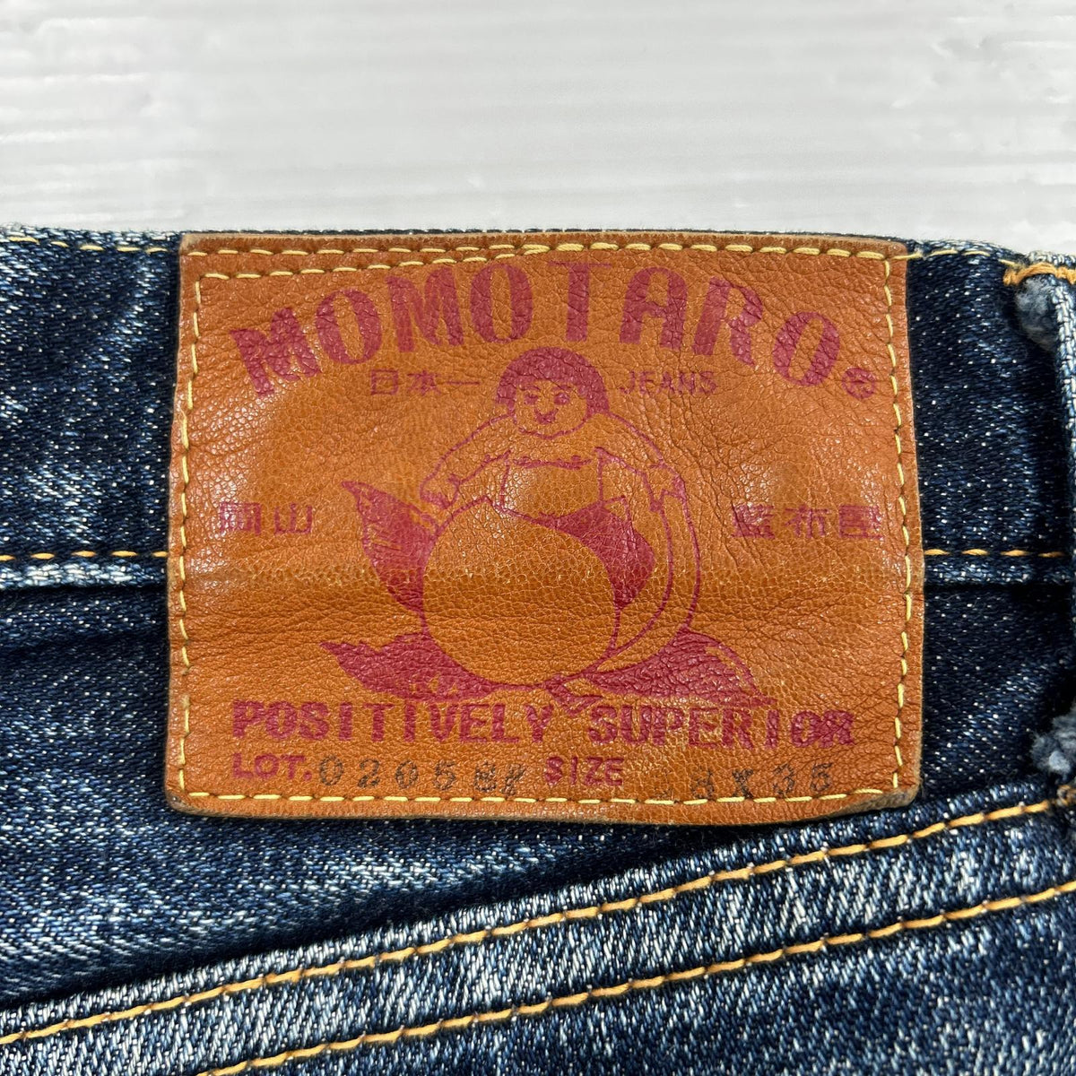 デニムパンツ MOMOTARO JEANS 0205 W28 28 ネイビー