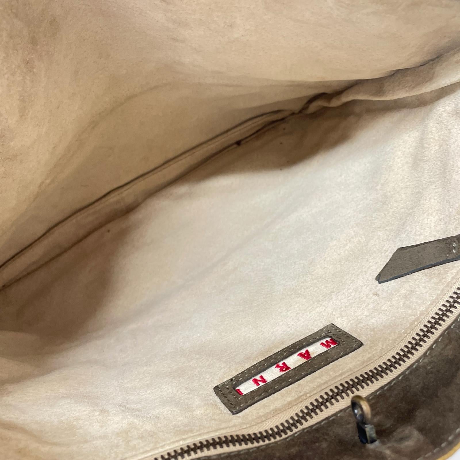 トートバッグ MARNI フラワーモチーフスタッズ スウェードトート