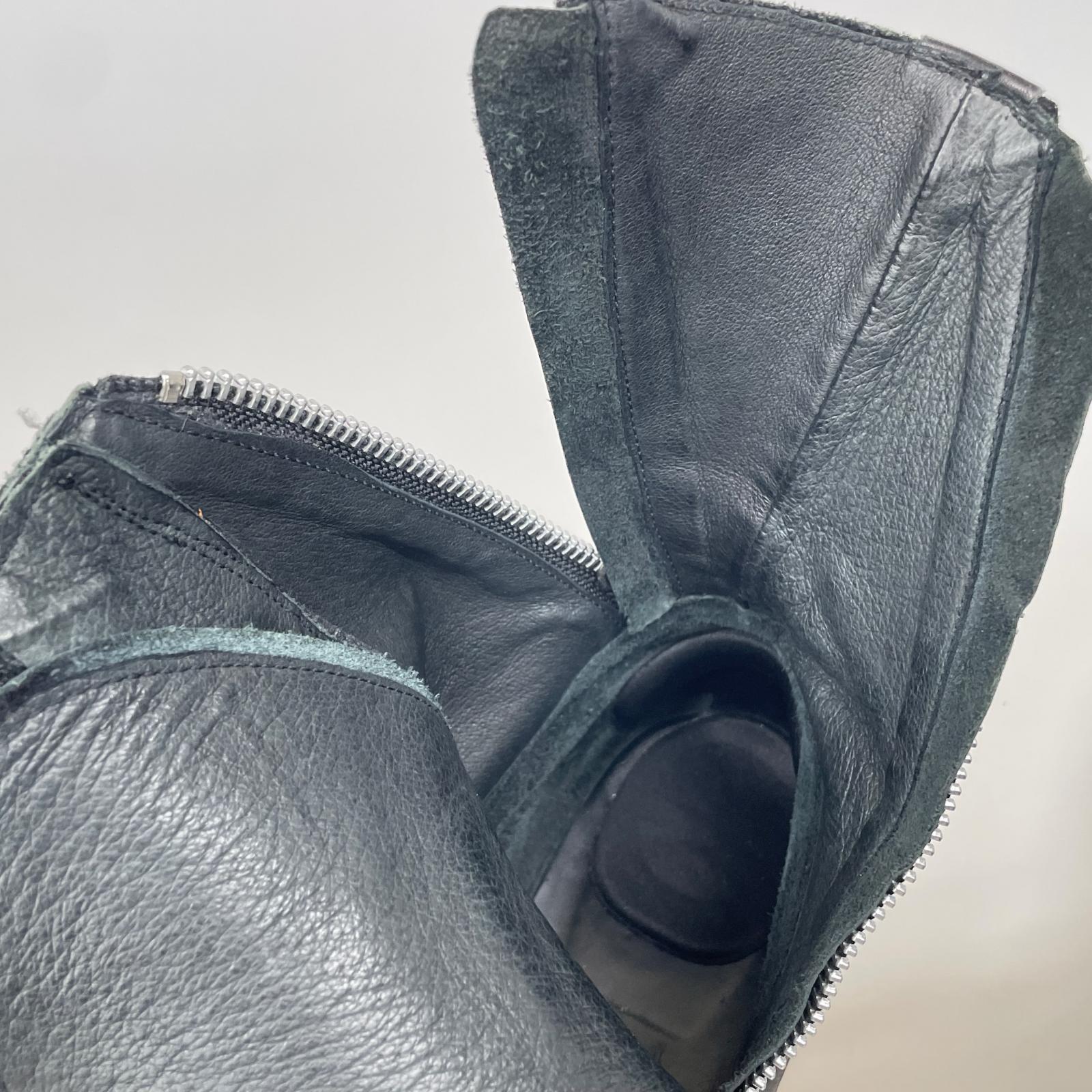 ブーツ pour homme 3ジッパーミリタリーブーツ 黒 ブラック
