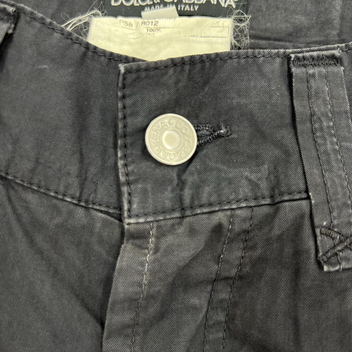 パンツ DOLCE＆GABBANA ﾛｺﾞﾌﾟﾚｰﾄﾊﾟﾝﾂ 46 ブラック