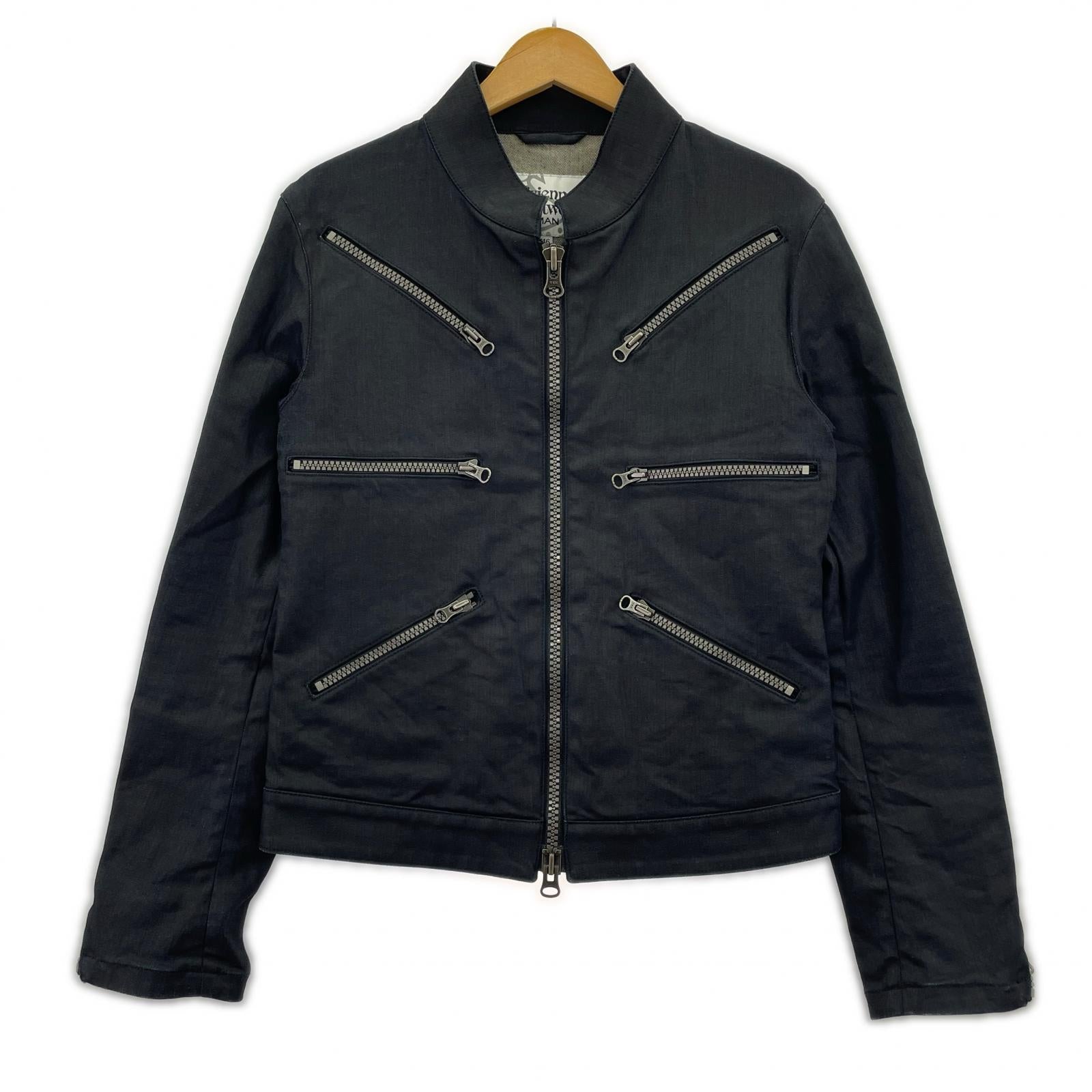 ライダースジャケット Vivienne Westwood ﾃﾞﾆﾑﾗｲﾀﾞｰｽ VW-KQ-76831 (46) 46 ブラック