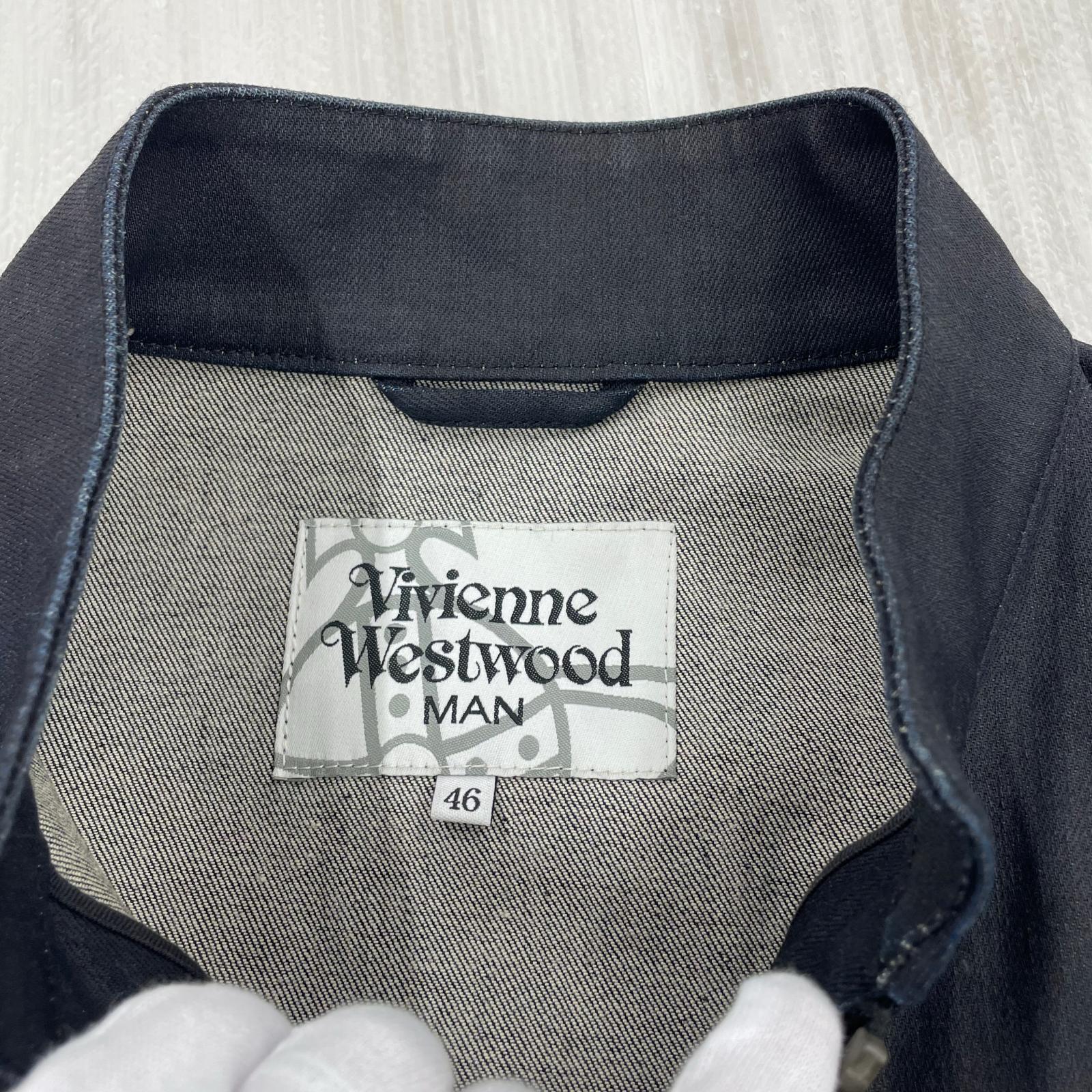 ライダースジャケット Vivienne Westwood ﾃﾞﾆﾑﾗｲﾀﾞｰｽ VW-KQ-76831 (46) 46 ブラック