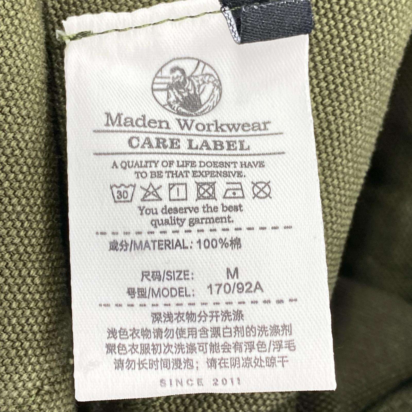ミリタリージャケット MADEN WORKWEAR モーターサイクルジャケット カーキ M カーキ