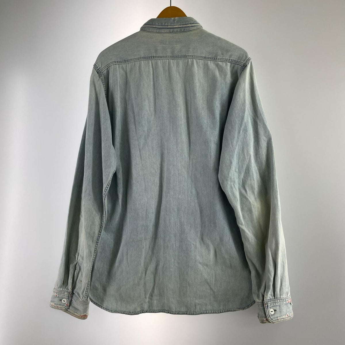 長袖シャツ RHC DENIM ﾀﾞﾒｰｼﾞ加工 ｲﾝﾃﾞｨｺﾞ (XL)