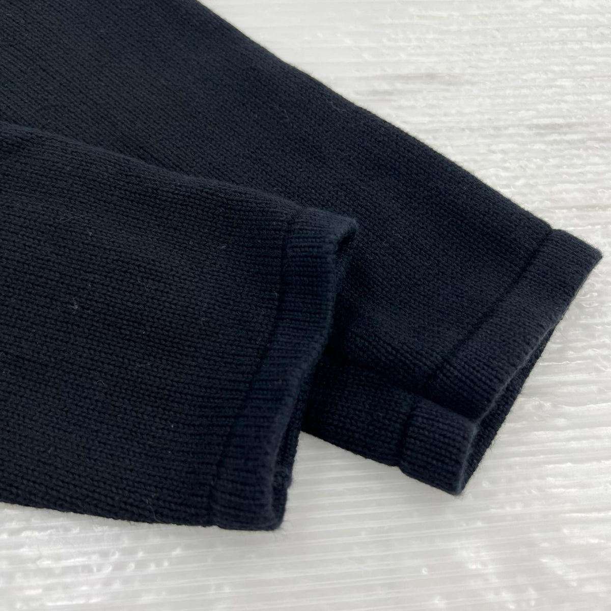 カーディガン ﾎﾞﾀﾝﾚｽ ｺｯﾄﾝﾆｯﾄ 黒 (L) L ブラック