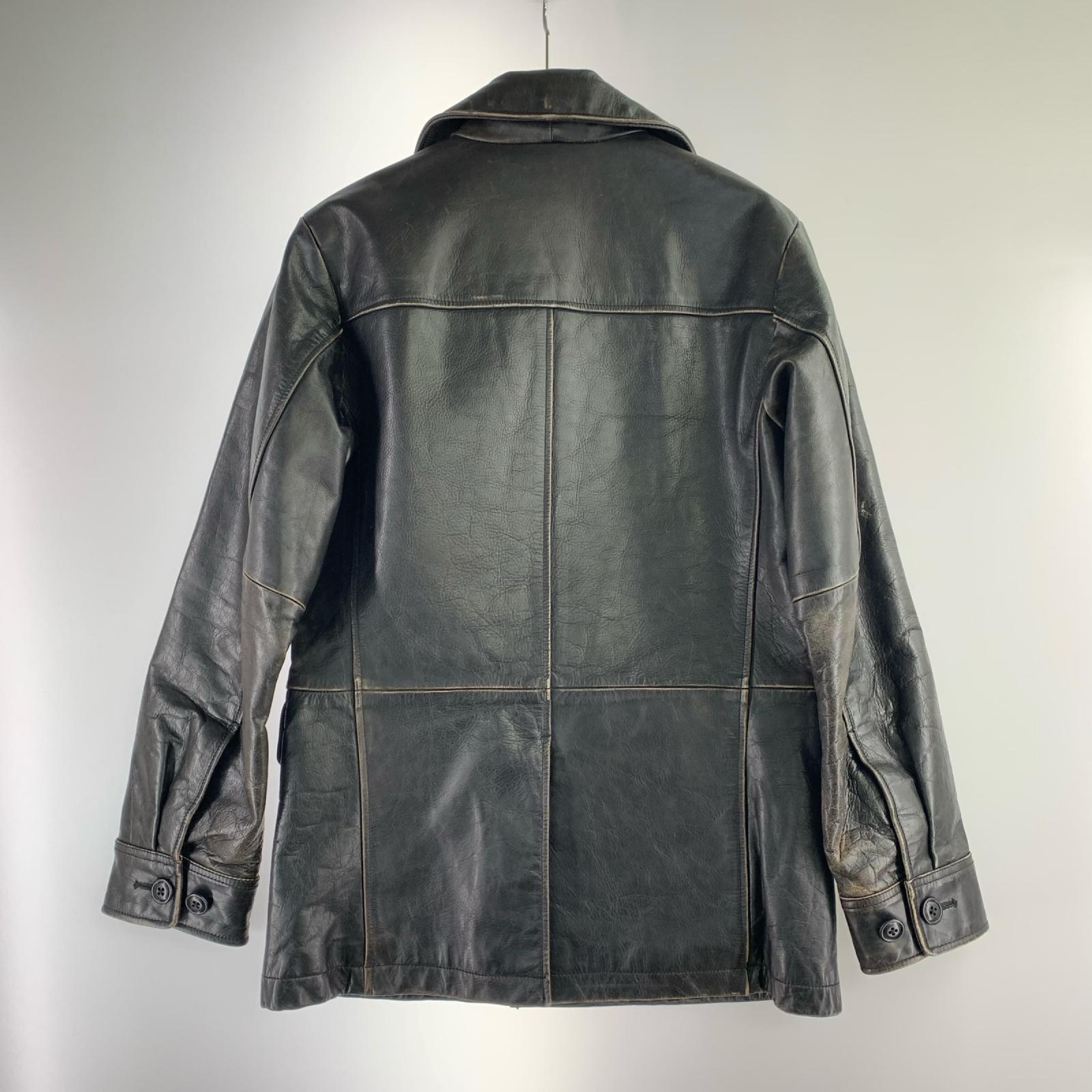 レザージャケット OLDGAP　カウレザーカーコート　ｻｲｽﾞS　BLK S ブラック