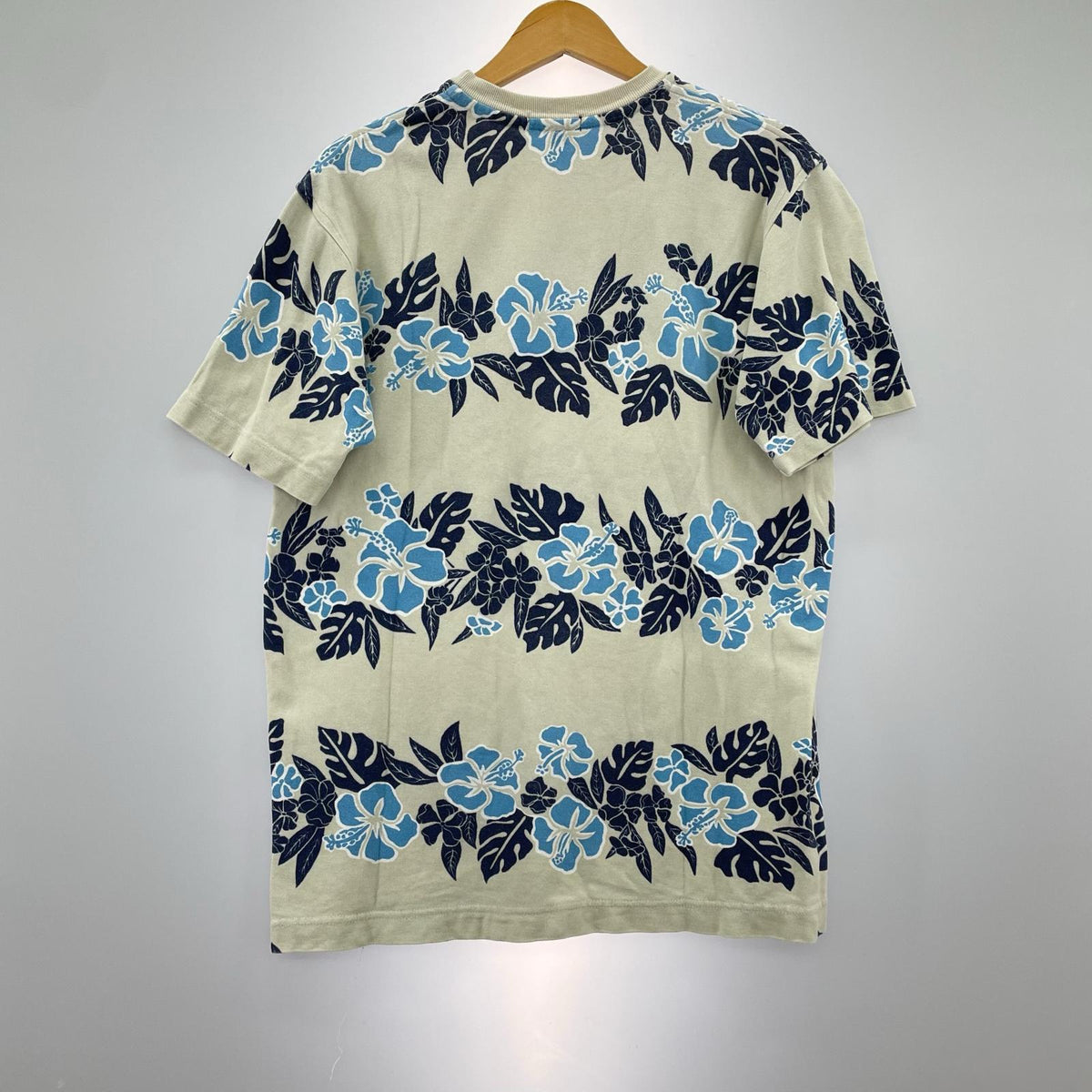 半袖Ｔシャツ 90s ハワイアンプリント ハイビスカスTee M GRY M