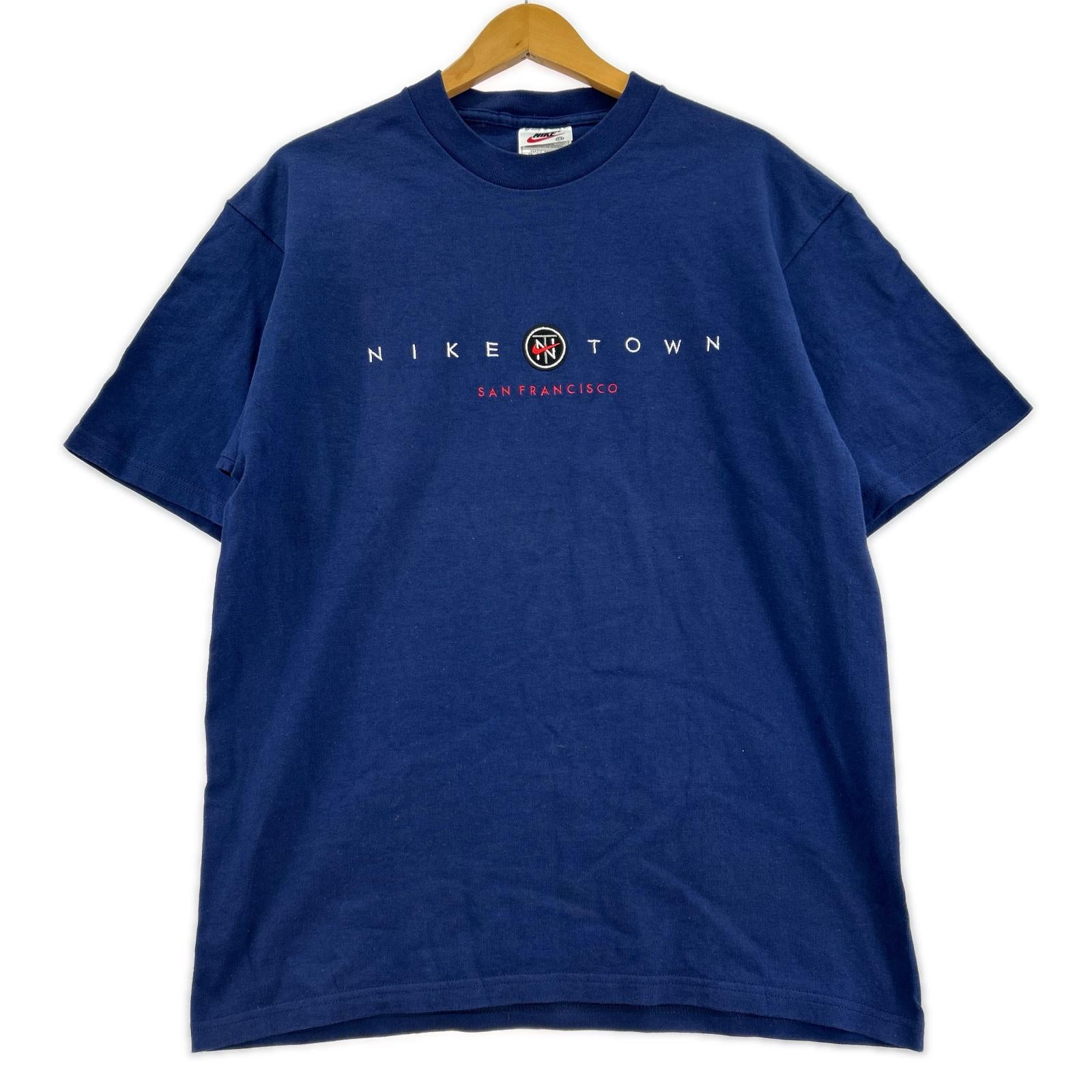 半袖Ｔシャツ 90sUSA製 NIKE TOWN ネイビー（M) M ネイビー