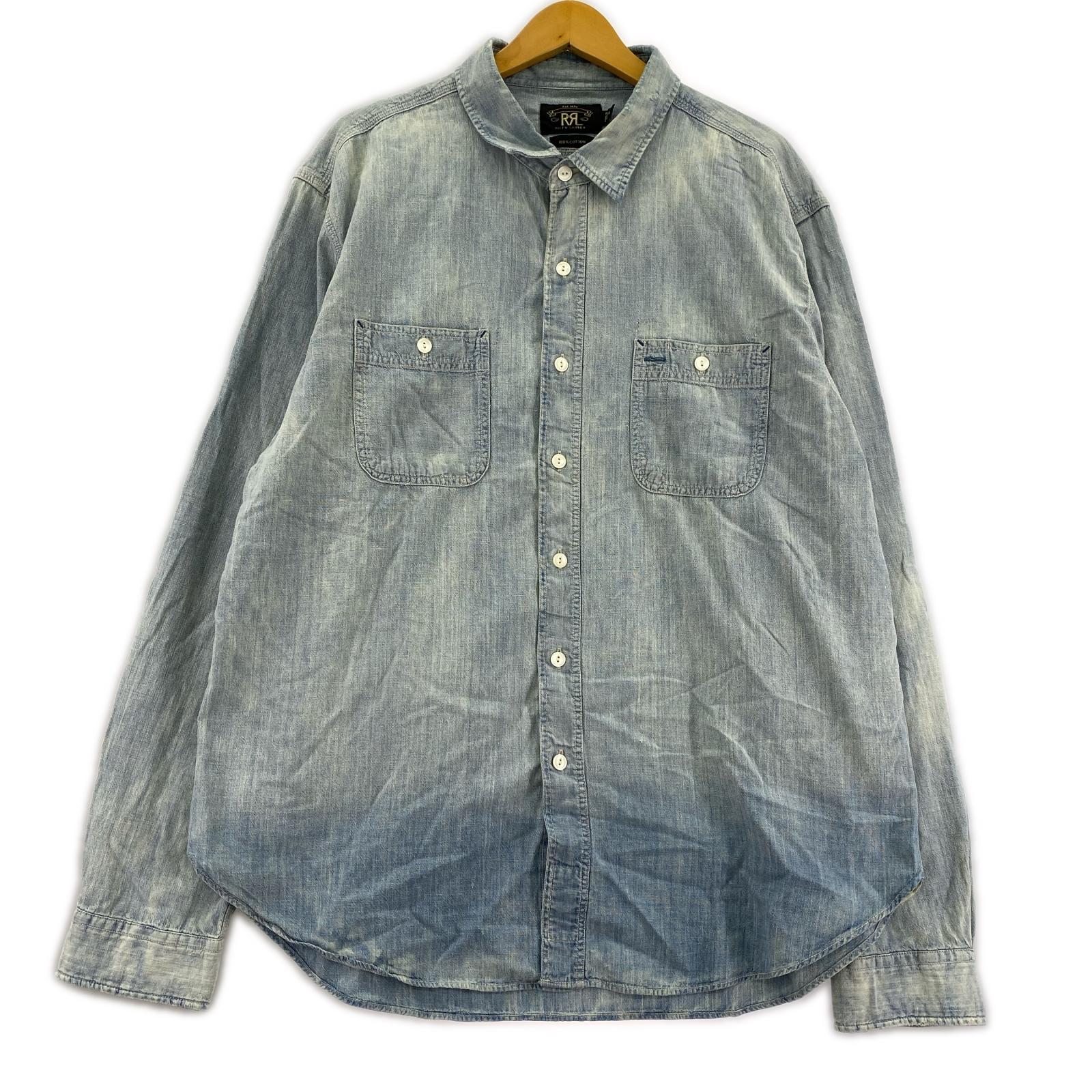 長袖シャツ RRL デニムシャツ (XL) ブルー