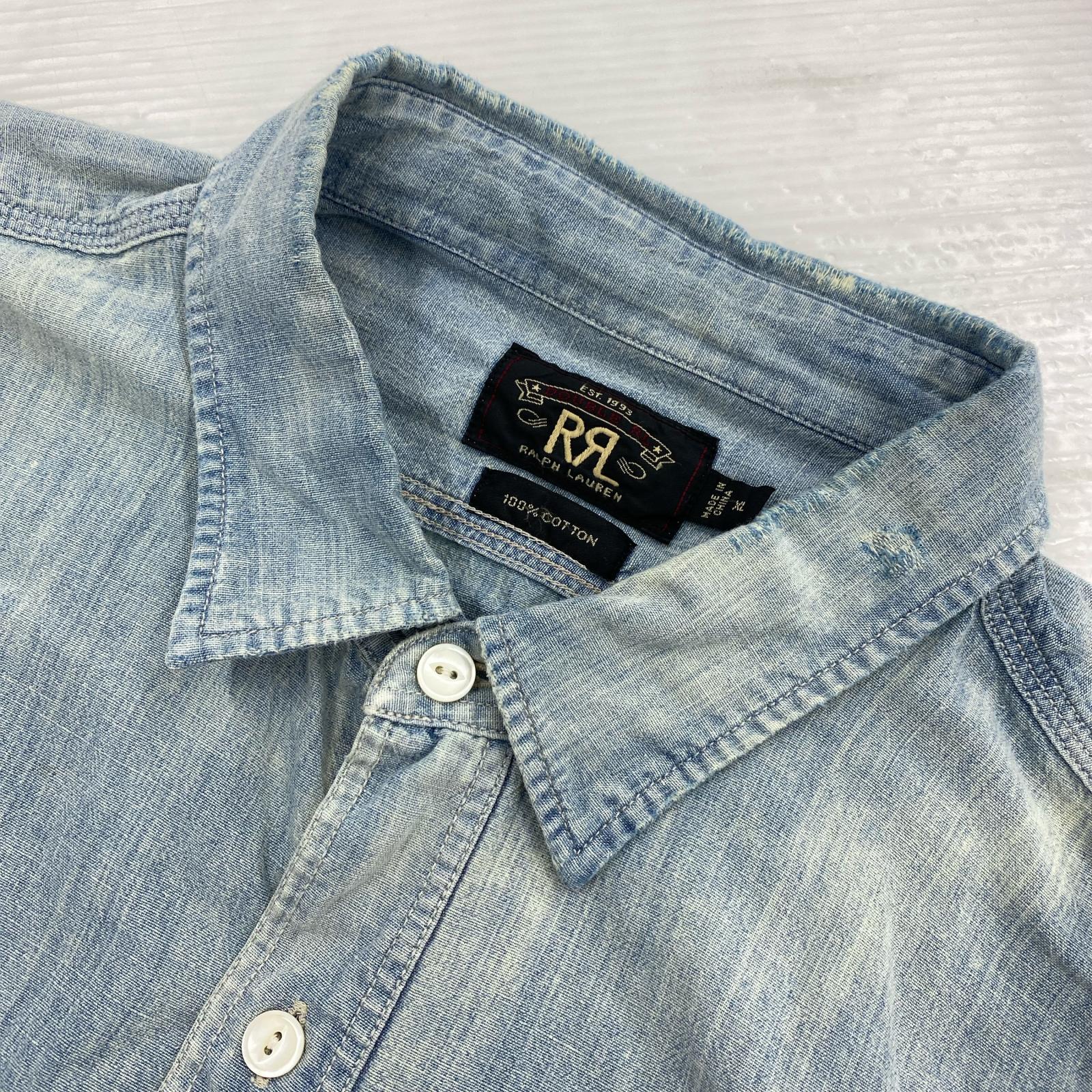 長袖シャツ RRL デニムシャツ (XL) ブルー