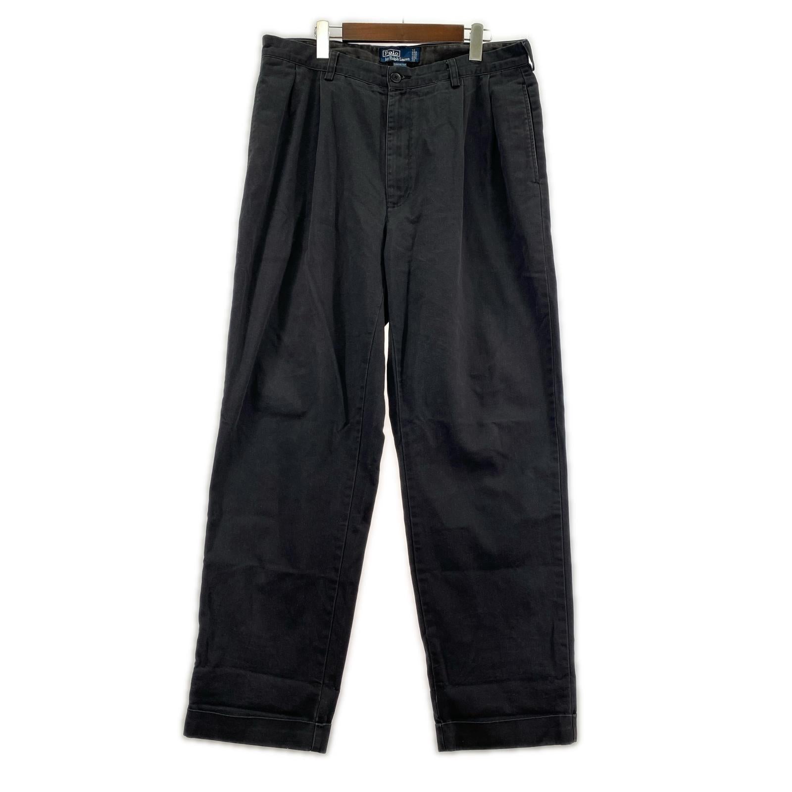 パンツ POLO RALPH RAULEN 2タック HAMMOND PANT 黒 36 ブラック