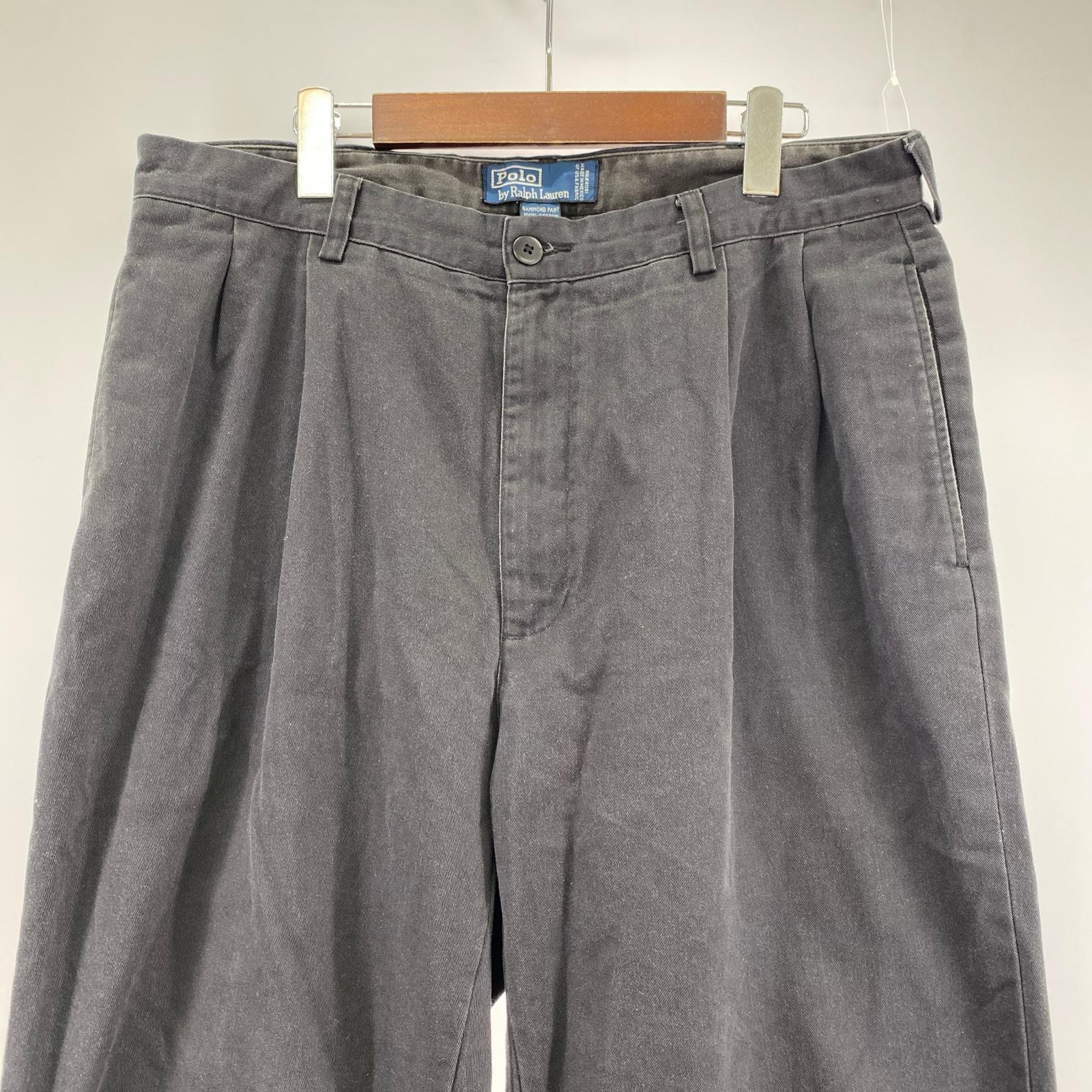 パンツ POLO RALPH RAULEN 2タック HAMMOND PANT 黒 36 ブラック