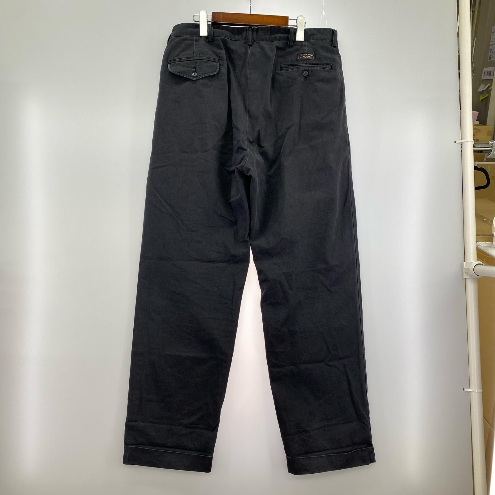 パンツ POLO RALPH RAULEN 2タック HAMMOND PANT 黒 36 ブラック