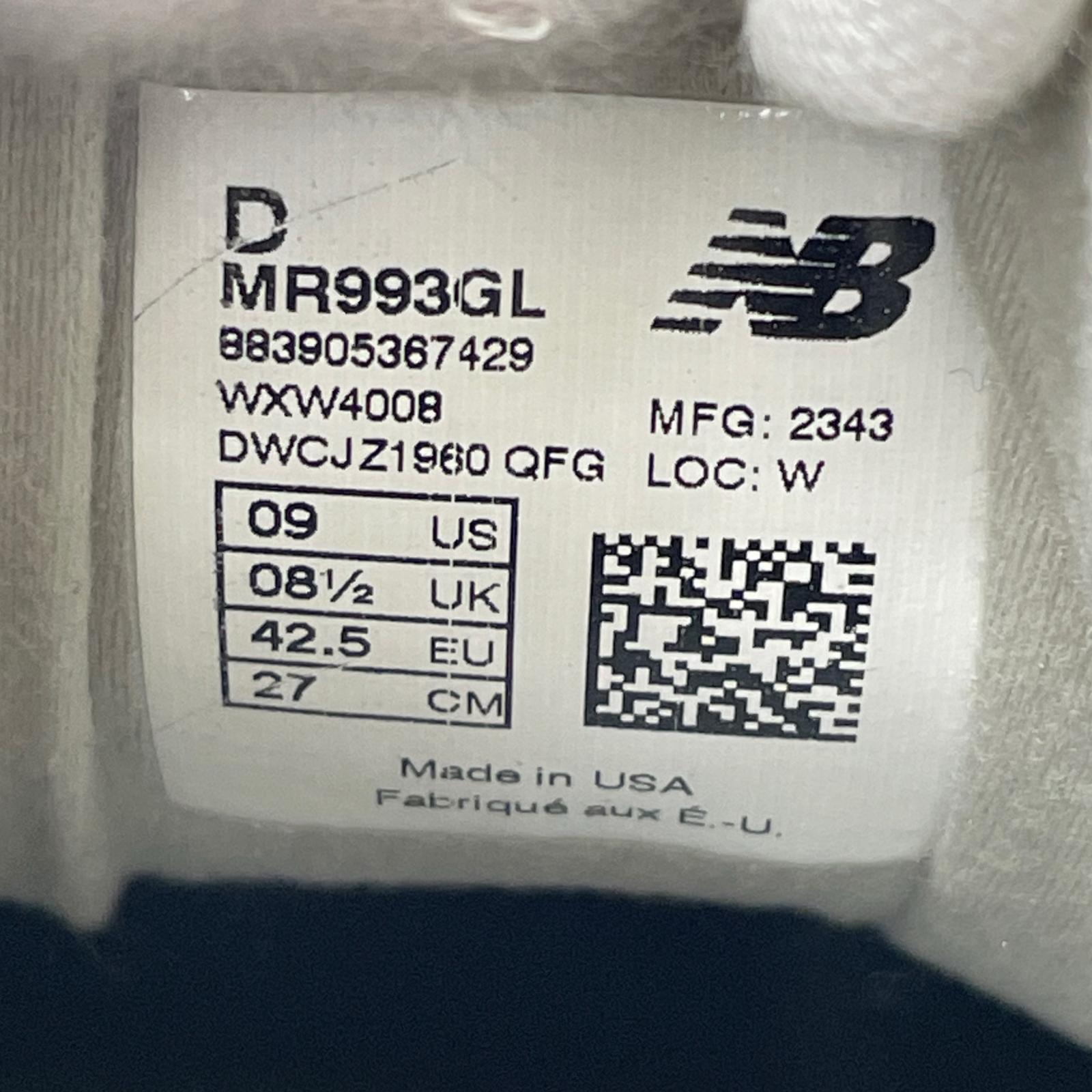 スニーカー MR993GL-27.0 27cm (US9 UK8 1/2 EU44) グレー