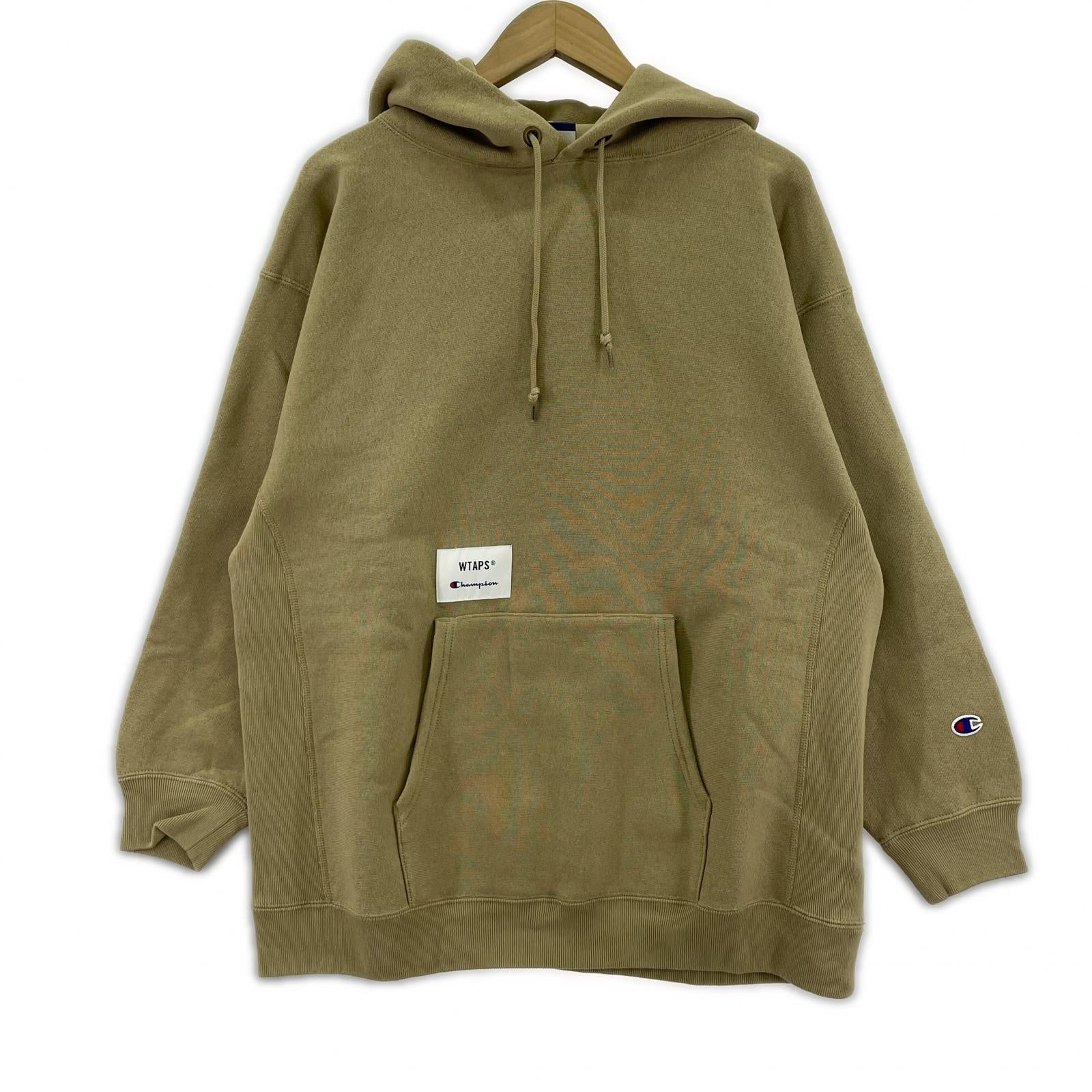 パーカー × Champion REVERSE WEAVE カーキ　（S) S ベージュ