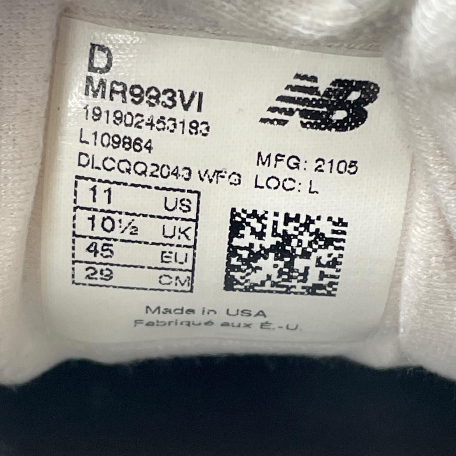 スニーカー USA製 MR993VI ブルー 29.0 29cm (US11 UK10 1/2 EU48) グレー