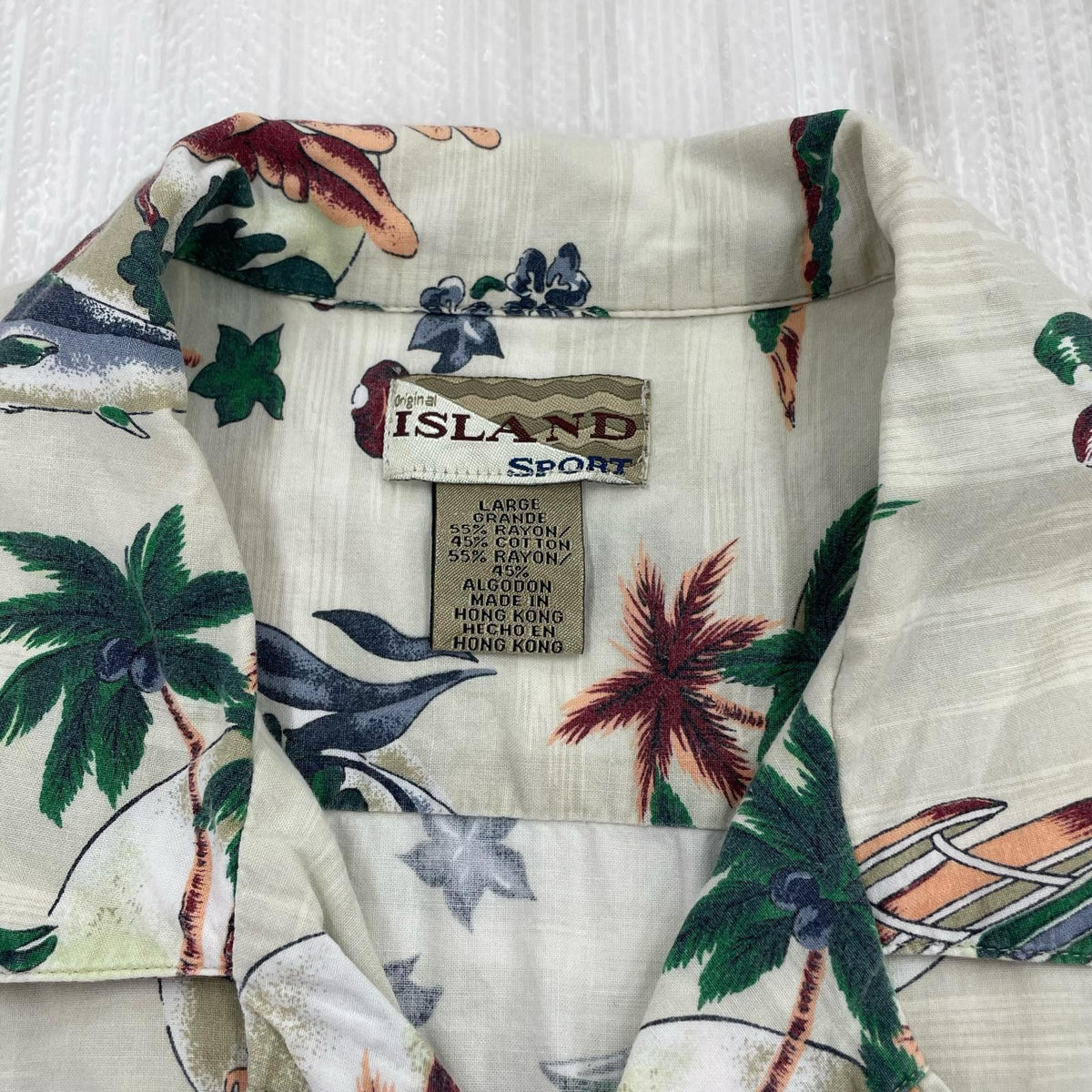 半袖シャツ 90-00s ORIGINAL ISLAND SPORT アロハシャツ L L
