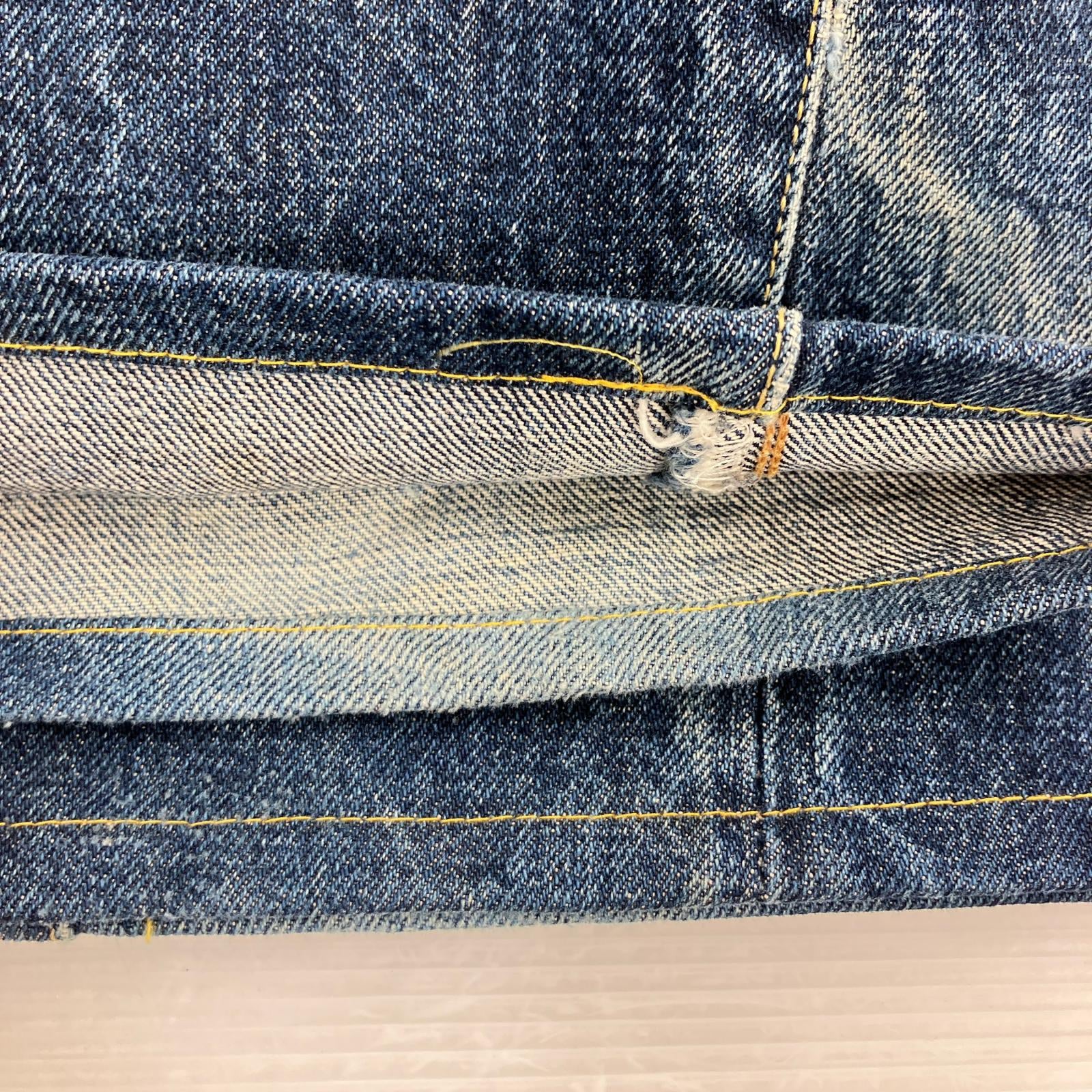 デニムパンツ セルビッチ 32 ブルー