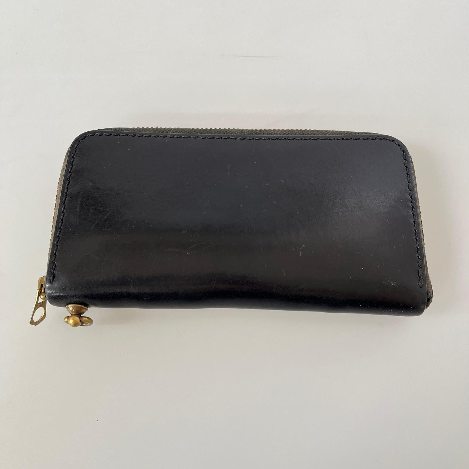 長財布 FUNNY ラウンドファスナー レザー財布 黒 ブラック