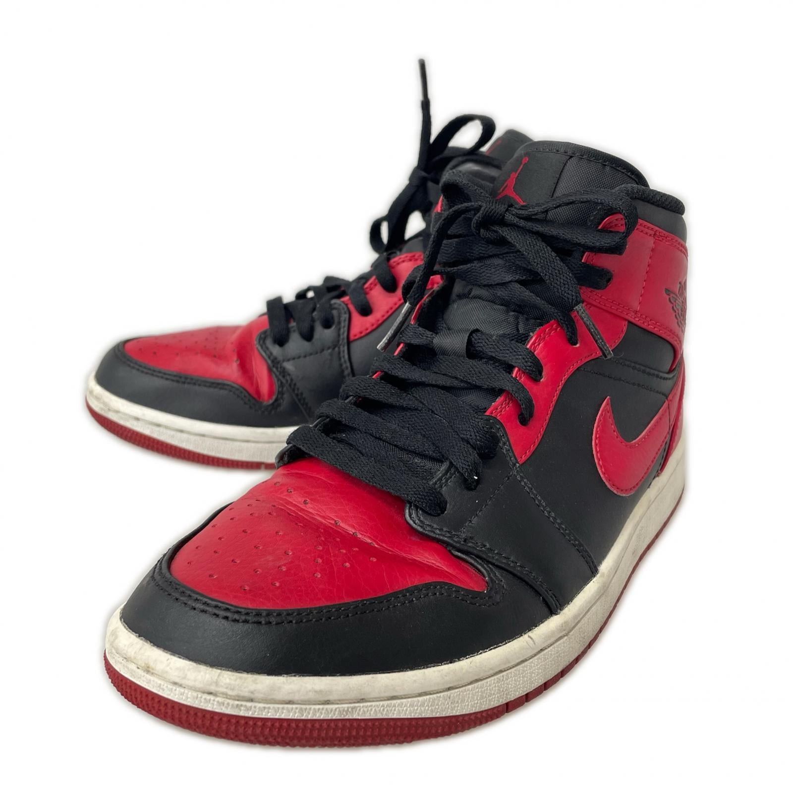 スニーカー AIR JORDAN1 MID 赤 26cm (US8 UK7 1/2 EU42)