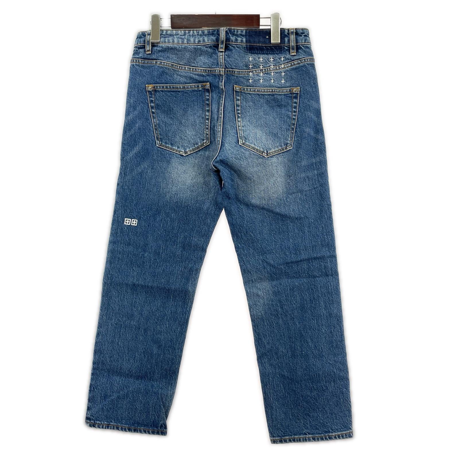 デニムパンツ Jeans Mens ボタンフライ 30 ネイビー