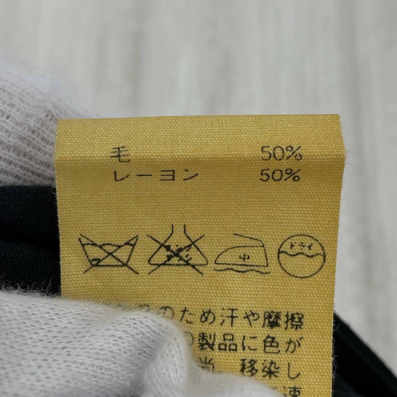 パンツ HIVER2000 フランス製 ウールレーヨン スラックス 黒 (36) 36 ブラック